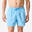 Șort de baie scurt Boardshort surf 15" 100 Șifonat Albastru Bărbați