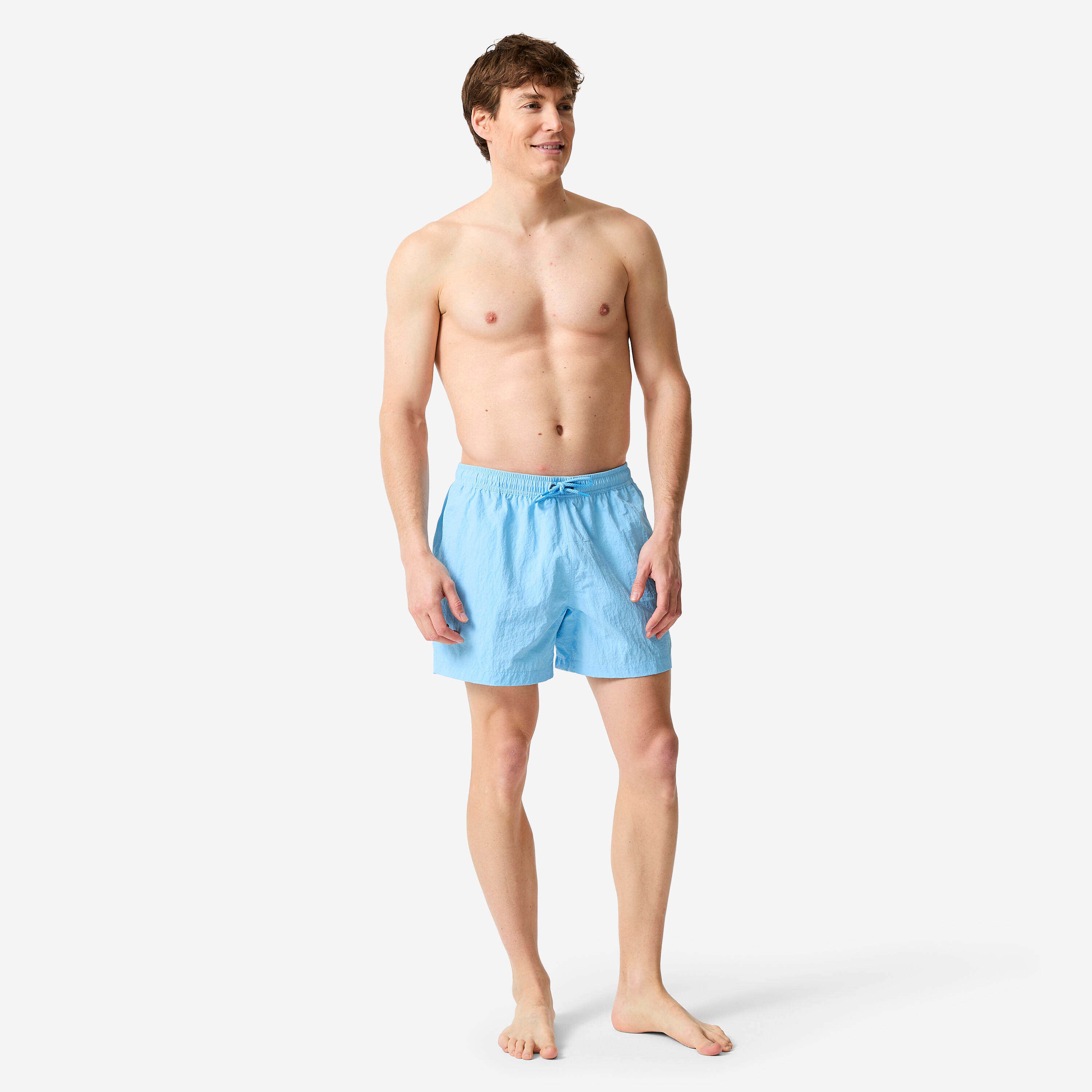 Calções Curtos de Surf 15" Homem 100 Enrugado Azul 2/6