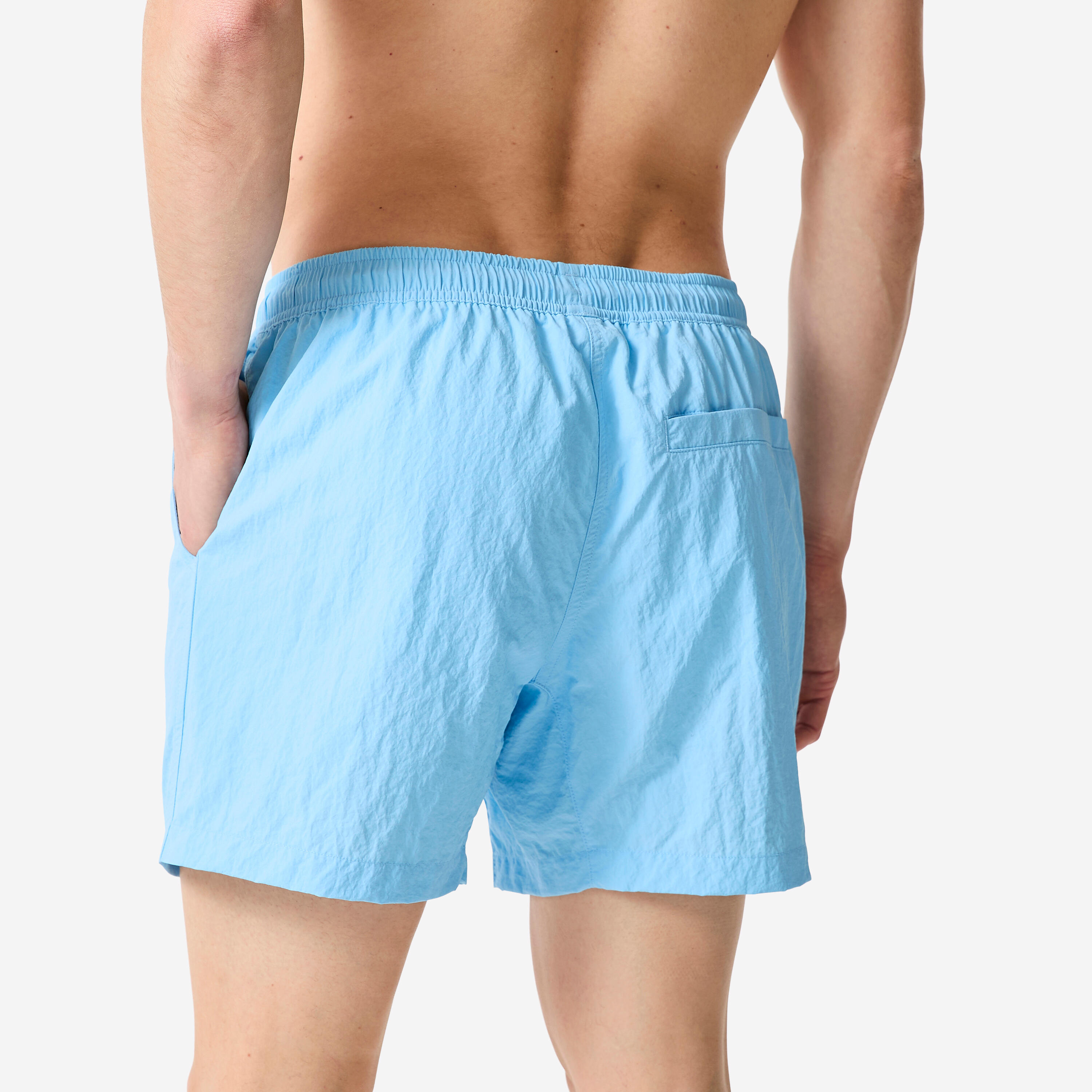 Calções Curtos de Surf 15" Homem 100 Enrugado Azul 3/6