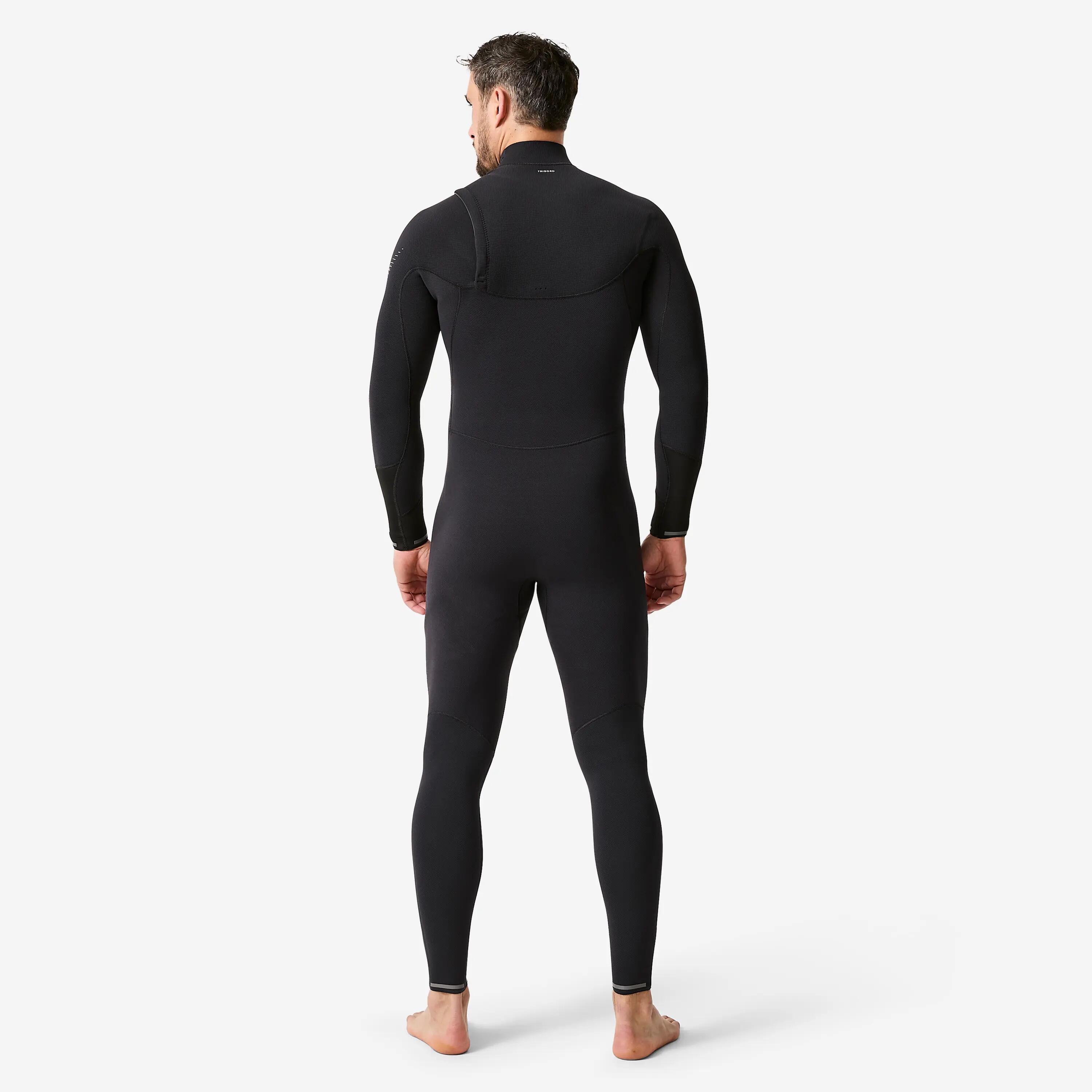 Fato de surf 4/3mm em borracha natural homem, 900 preto 2/10
