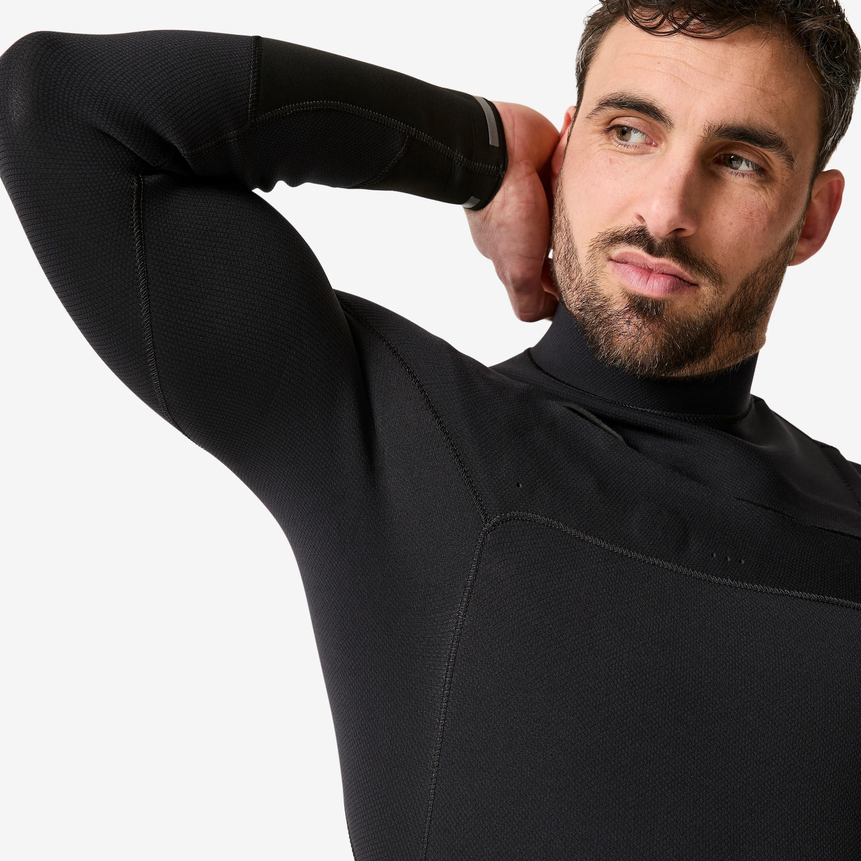 Fato de surf 4/3mm em borracha natural homem, 900 preto 3/10