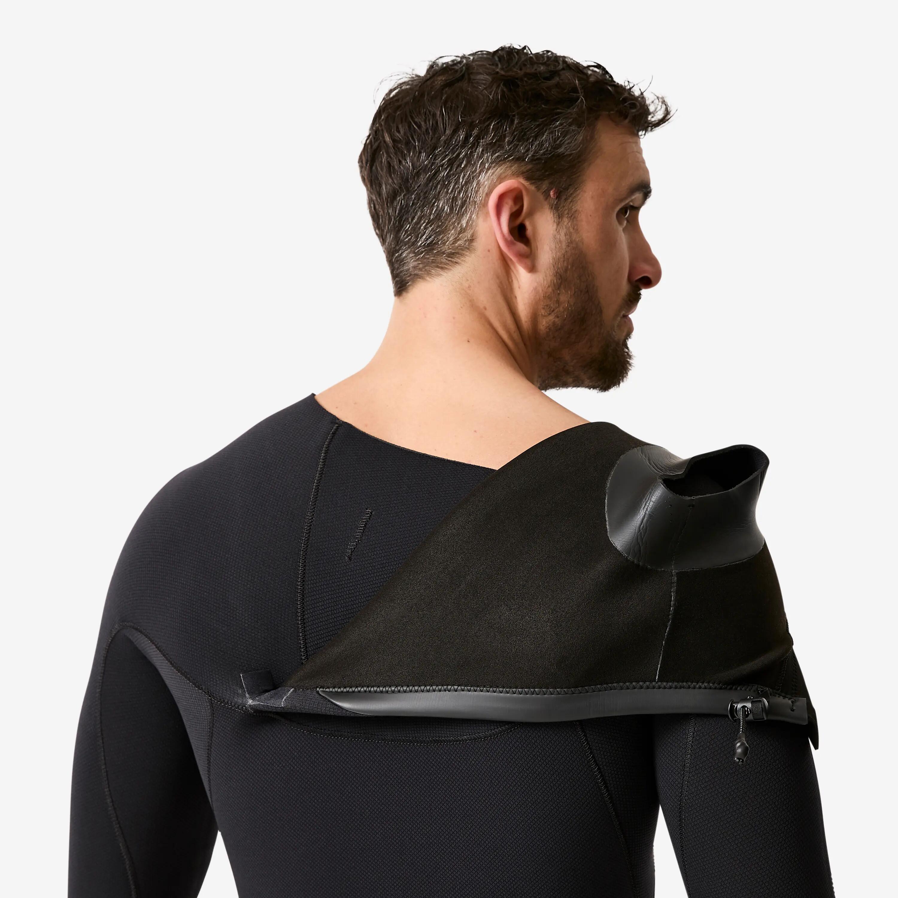 Fato de surf 4/3mm em borracha natural homem, 900 preto 5/10