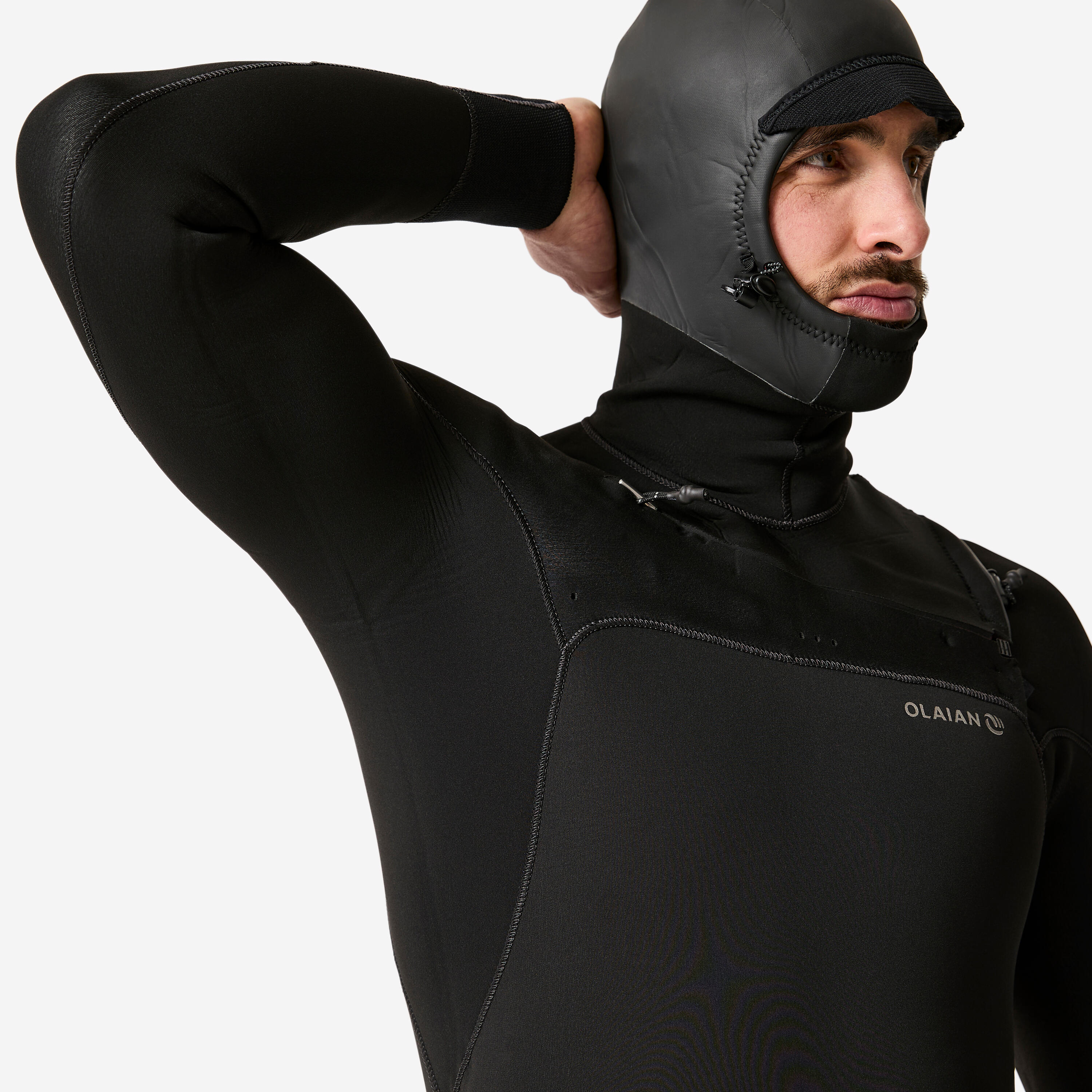 Neoprenanzug Surfen 900 5/4 mm mit Kopfhaube Herren. 2/14