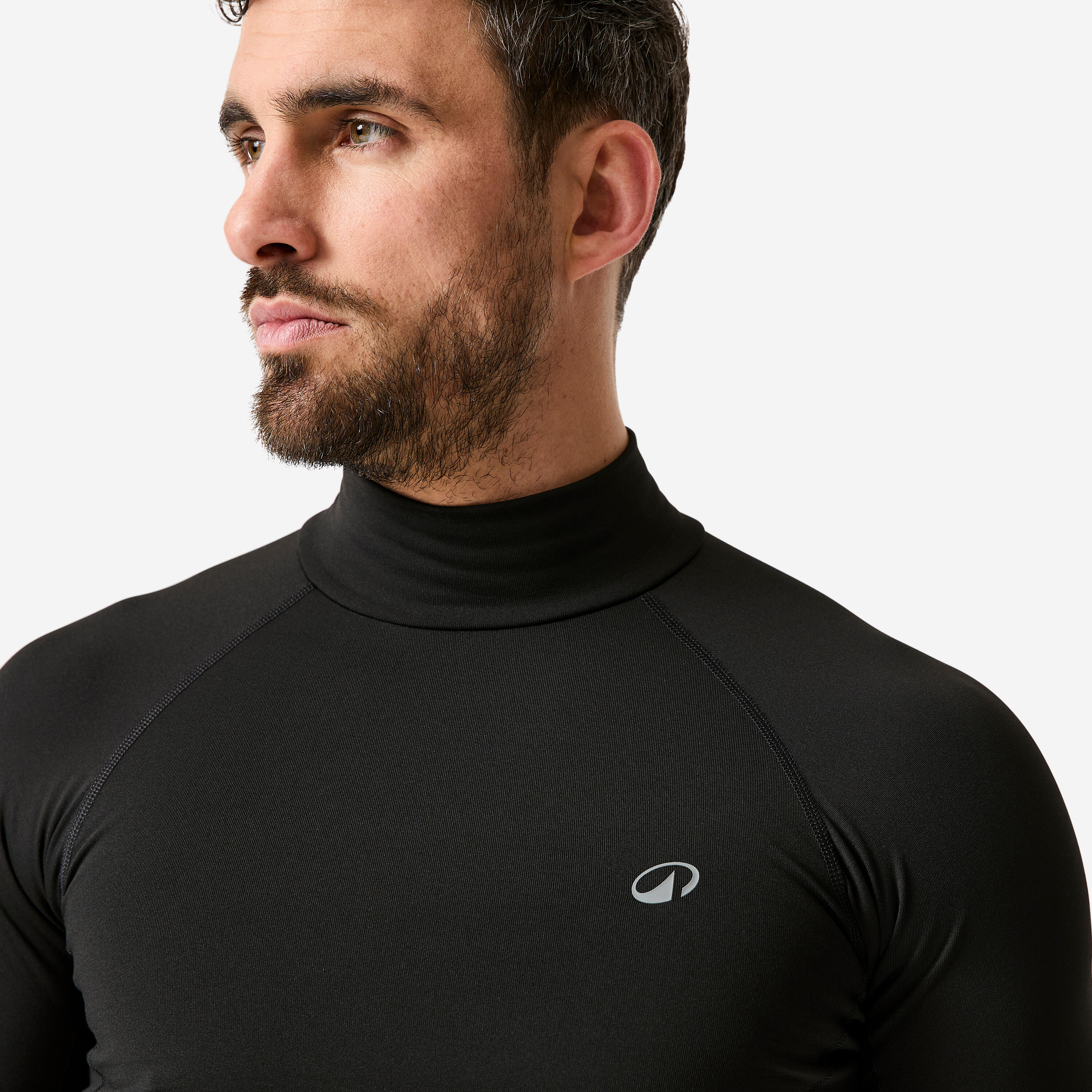 Men’s Long-Sleeved Fleece Surf Top - 900 Black - DECATHLON