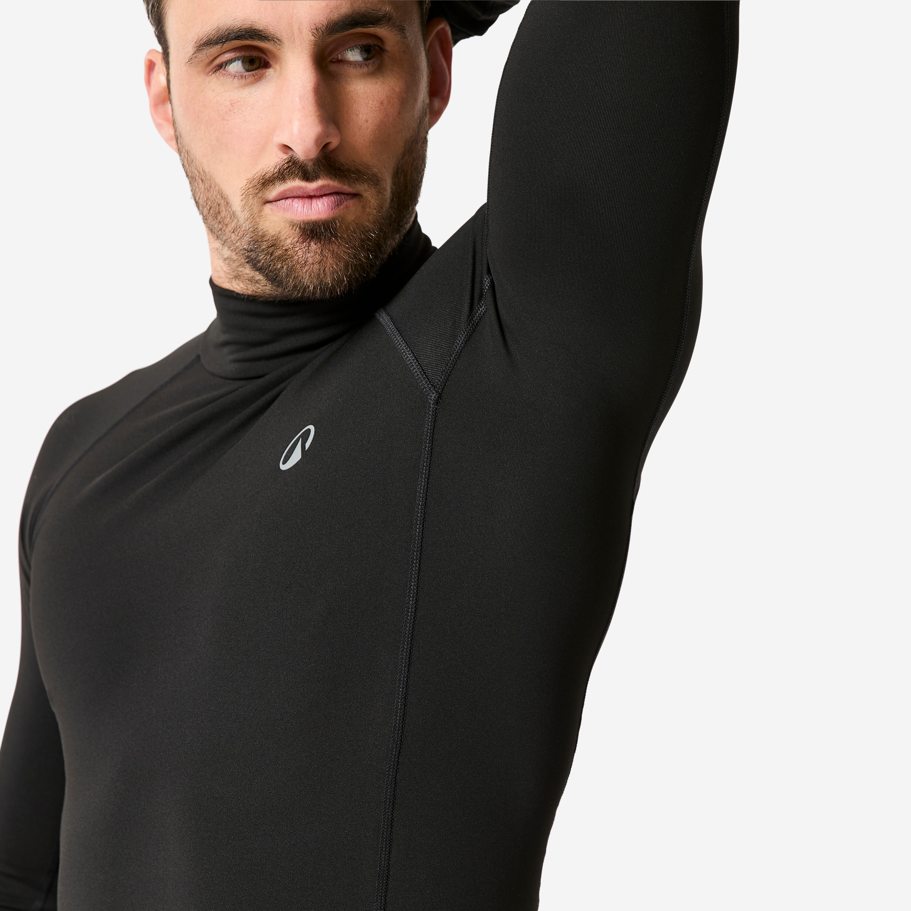Men’s Long-Sleeved Fleece Surf Top - 900 Black - DECATHLON