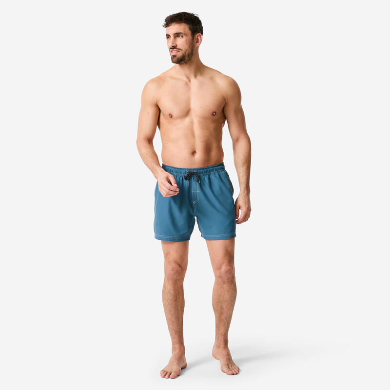 Șort de baie scurt Boardshort surf 15" 100 Hegoa Albastru Bărbați