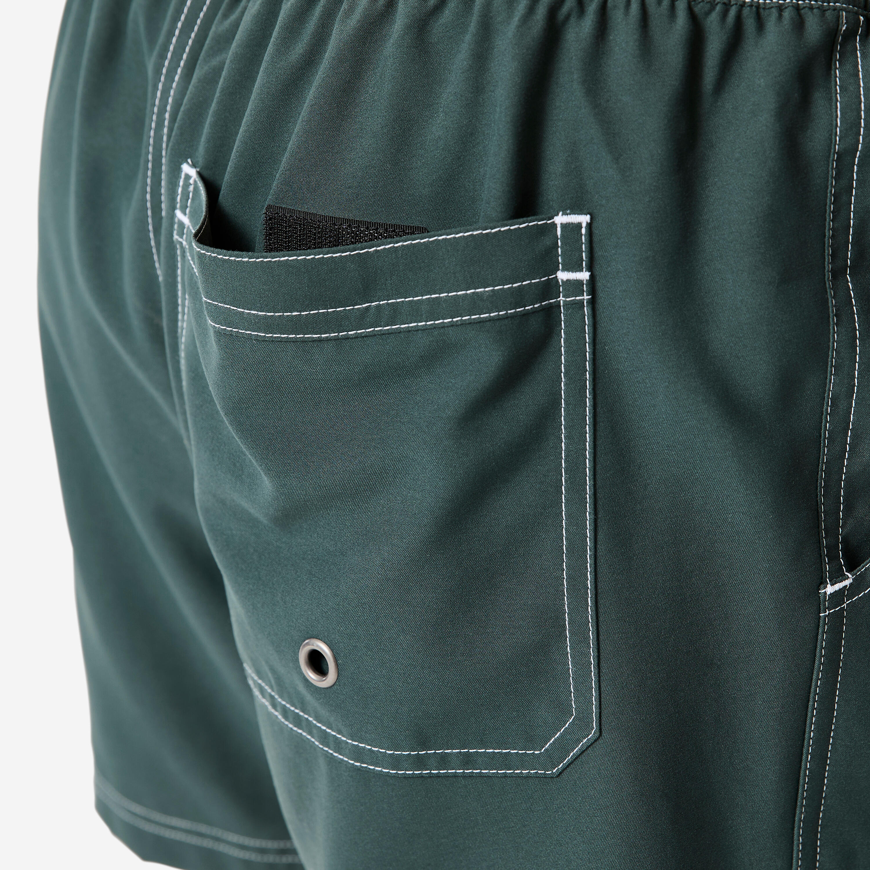 Costume mare surf uomo 100 HEGOA corto verde 6/7