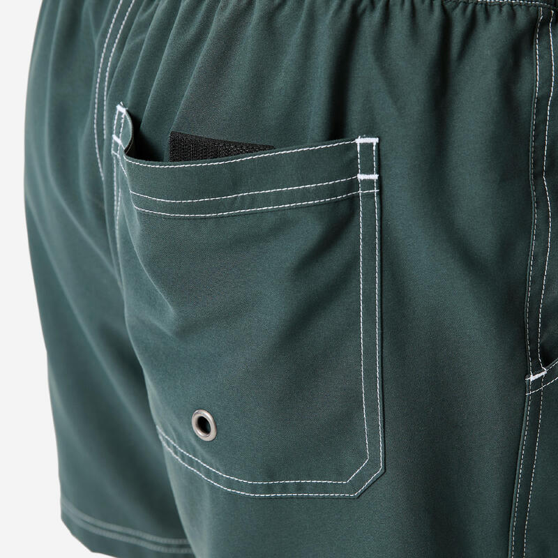 Şort de baie scurt Boardshort surf 15" 100 Hegoa Verde Bărbați