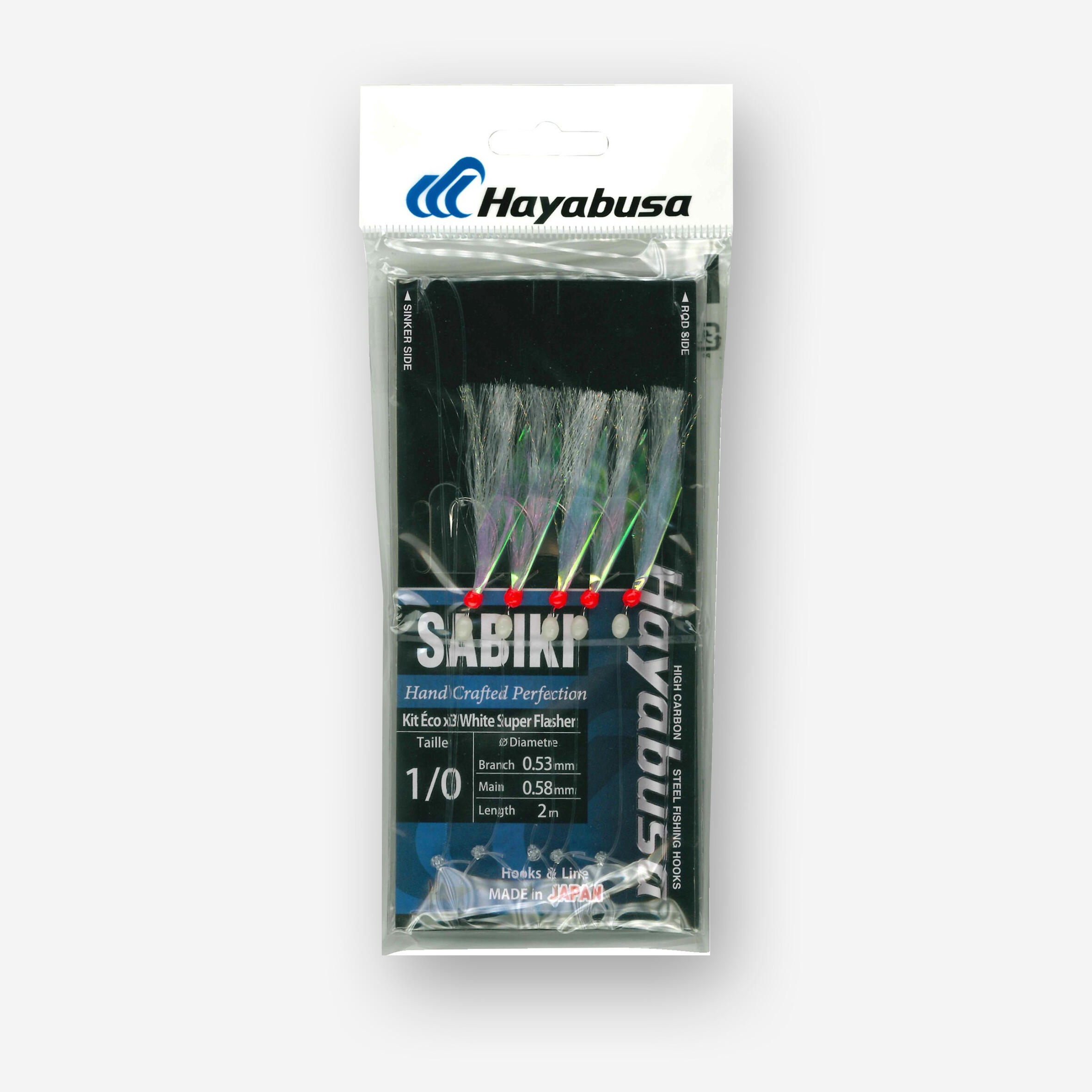 HAYABUSA Kit éco X3 Sabiki White Super Flasher mitraillette