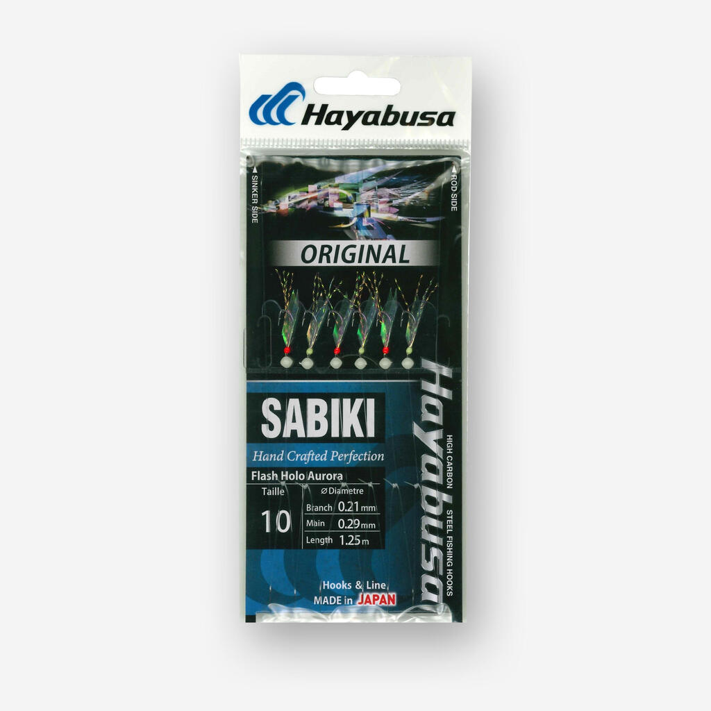 HAYABUSA Sabiki Flash Holo Aurora T10 feather rig