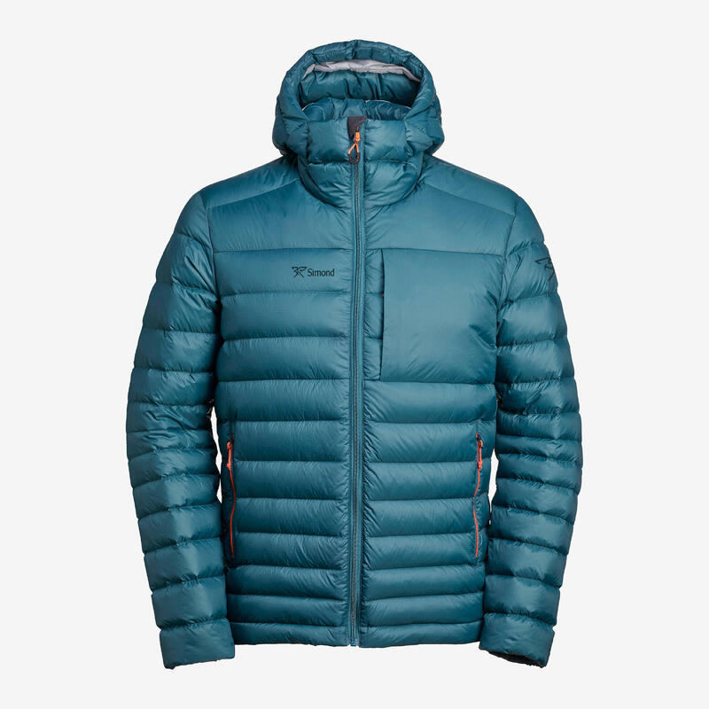 Erkek Outdoor Trekking Kapüşonlu Şişme Mont - Kuş Tüyü - Mavi - mt500 -10 °C