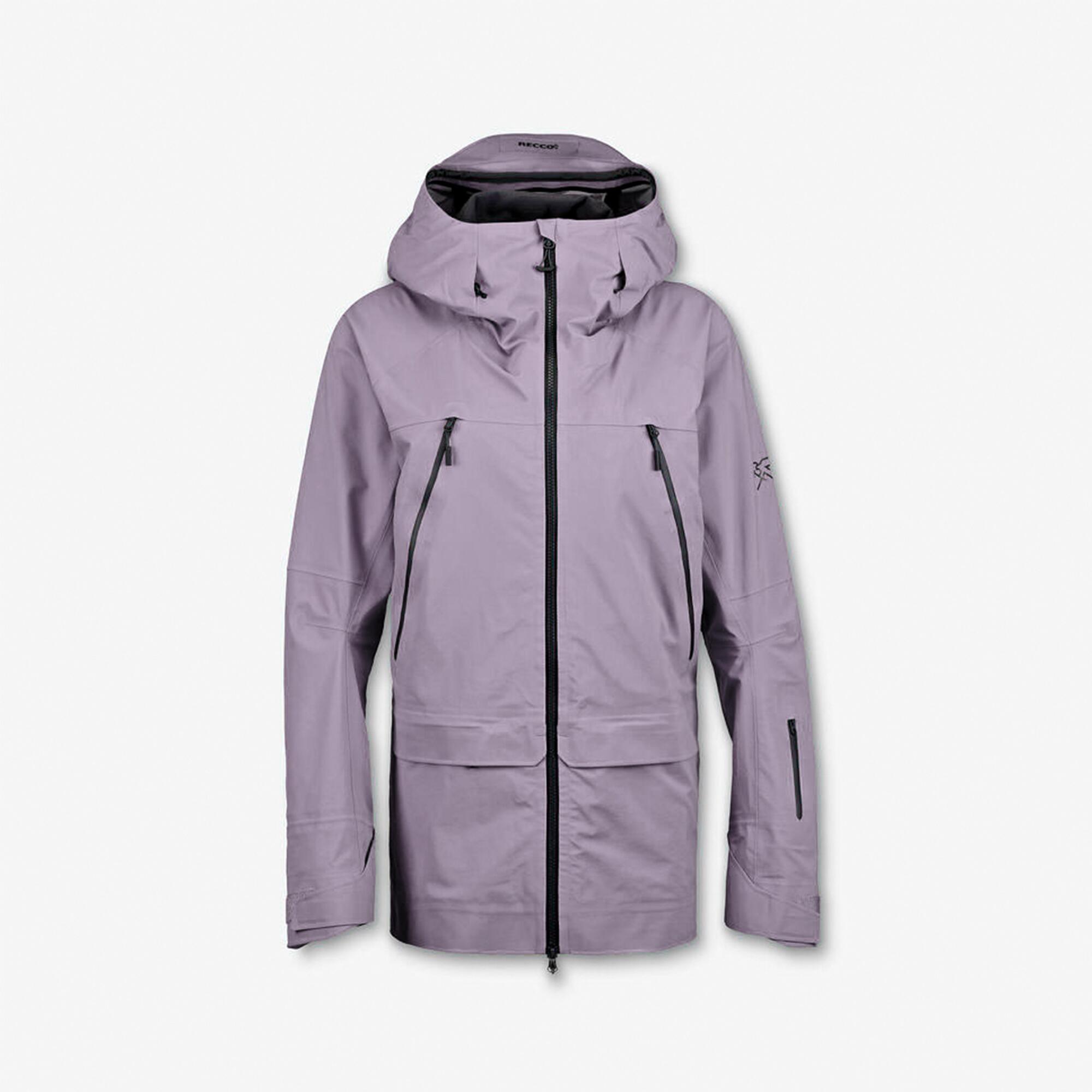 Veste de ski freeride imperméable femme, FR900 VIOLET 10/10