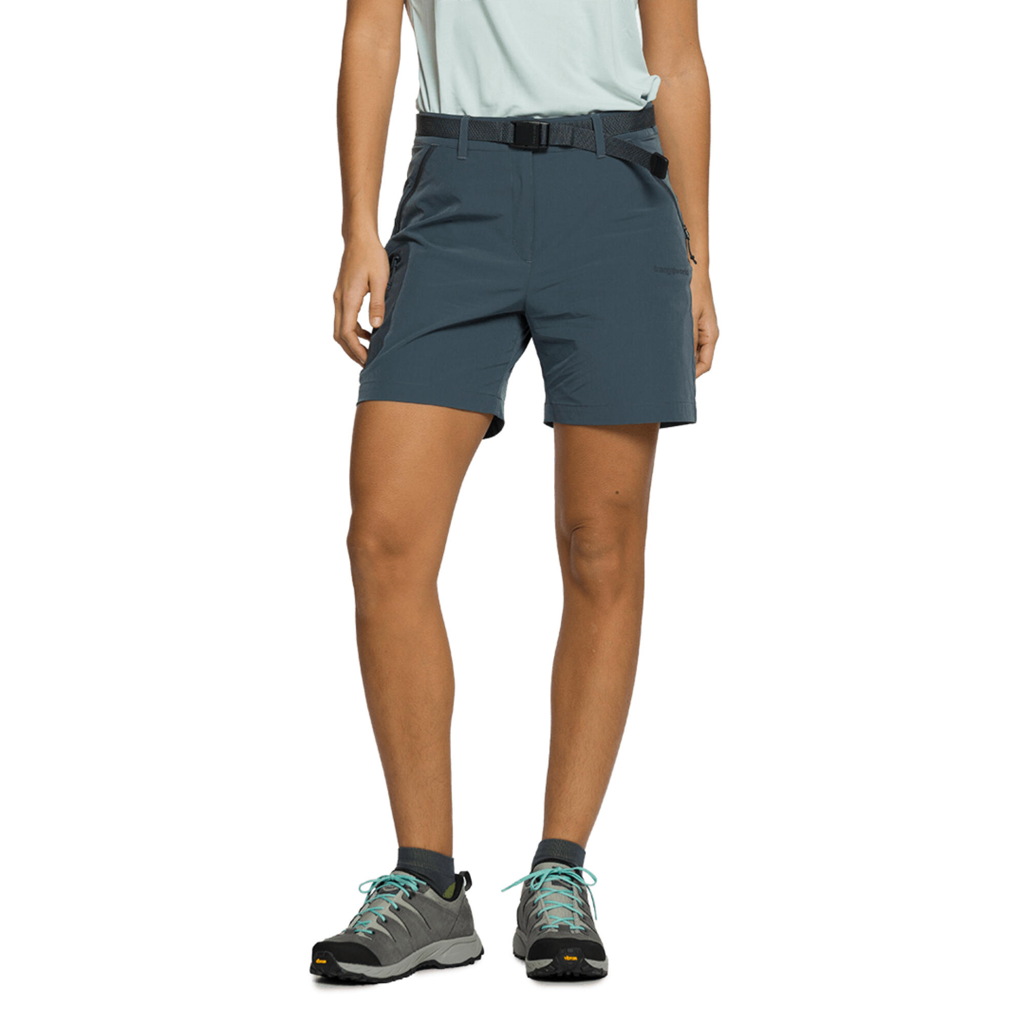 Pantalón corto de montaña y trekking Mujer Trangoworld Renedo Gris 3/3