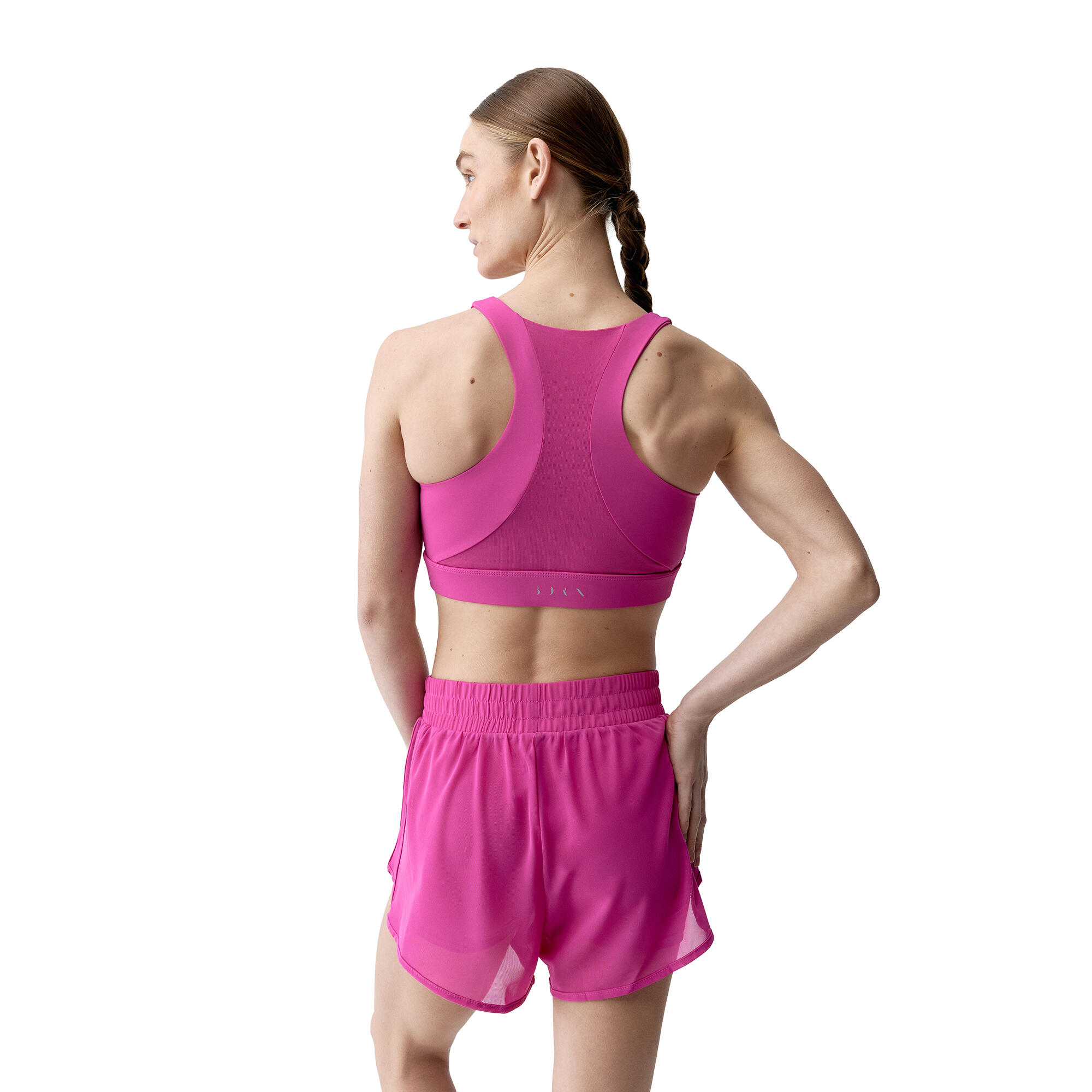 Sujetador deportivo sujeción alta Mujer Born fucsia 2/5