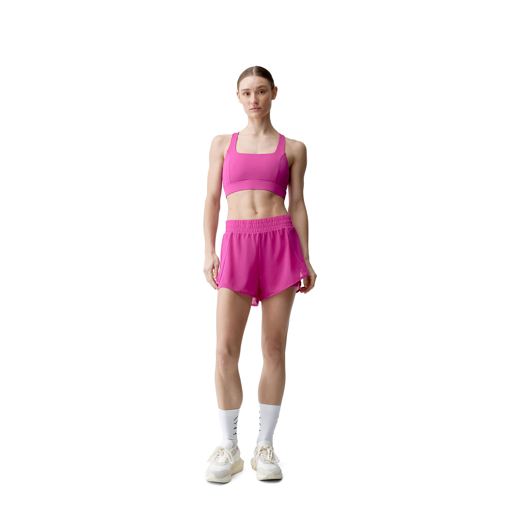 Sujetador deportivo sujeción alta Mujer Born fucsia 4/5
