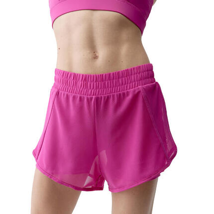Pantalón corto con malla Mujer Born padma fucsia