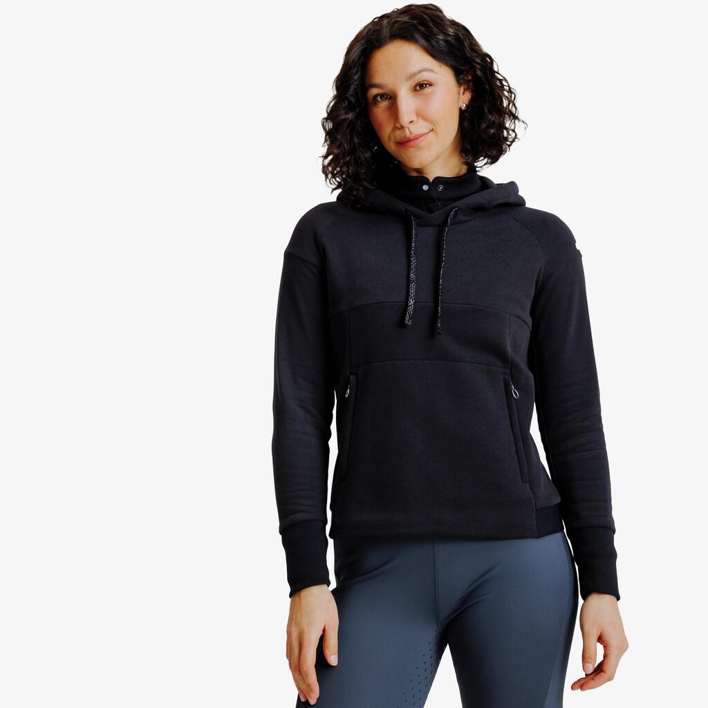 Women's horse riding hoodie - Black