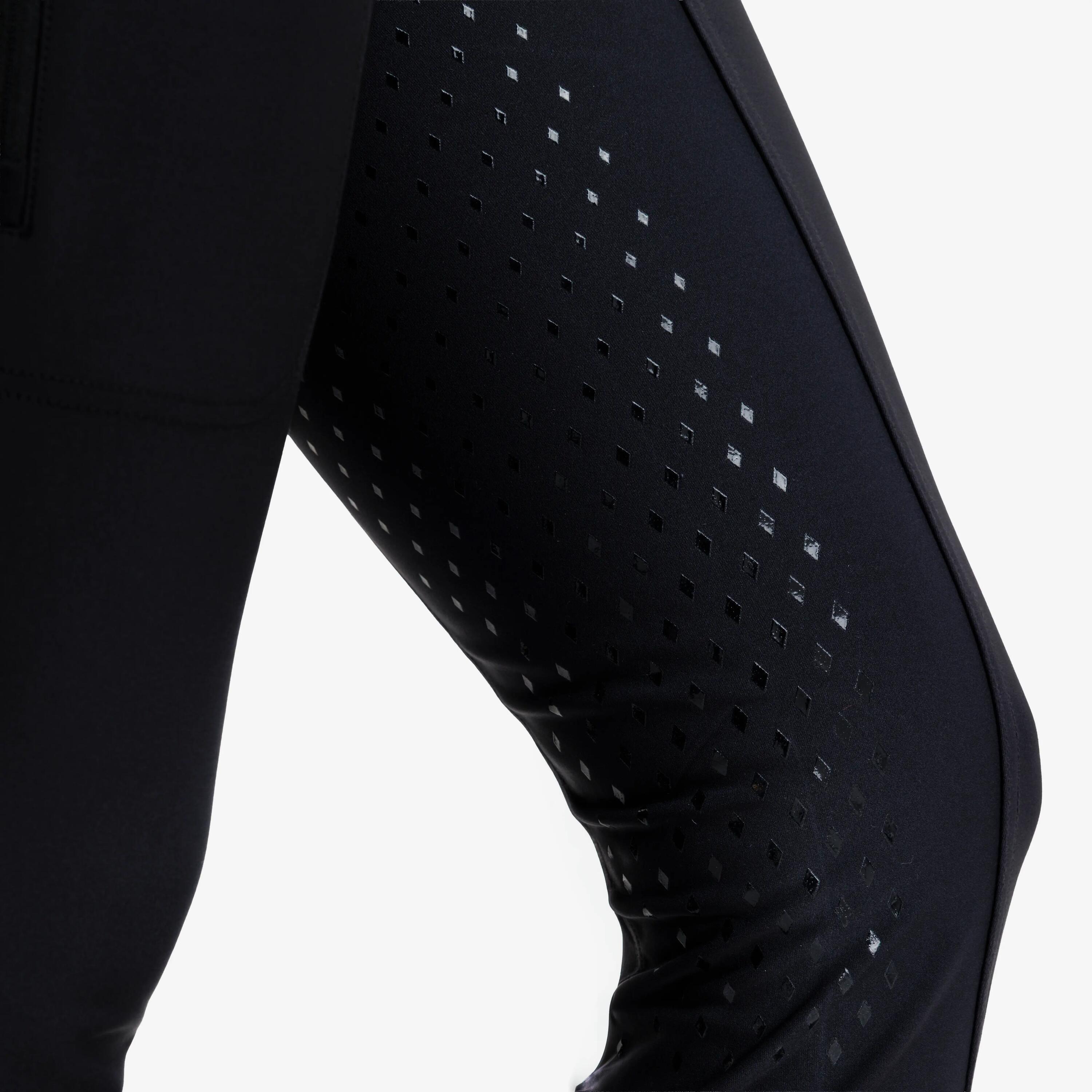 Calças de Equitação quentes Full Grip Mulher - Inverno 900 preto 7/12