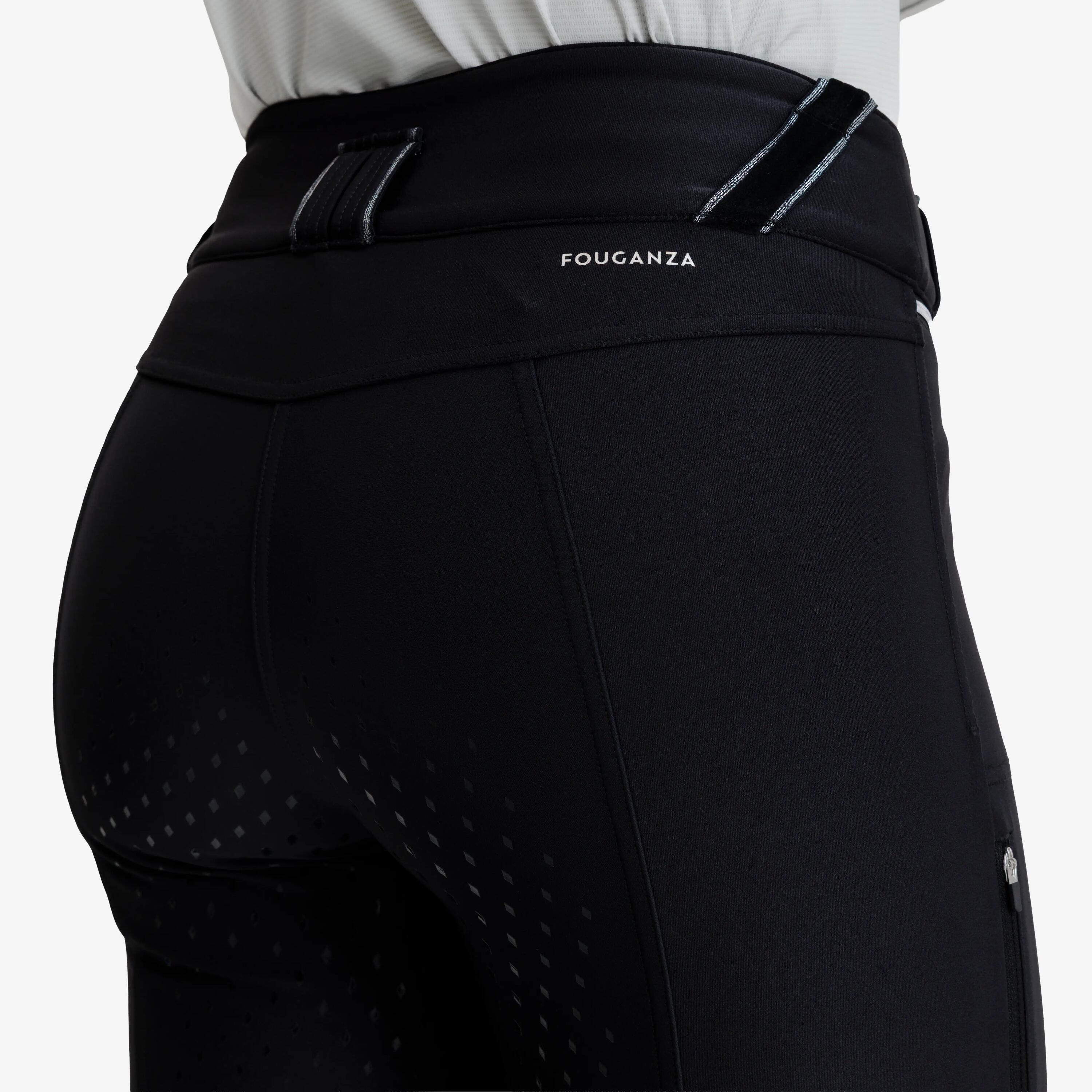 Calças de Equitação quentes Full Grip Mulher - Inverno 900 preto 4/12