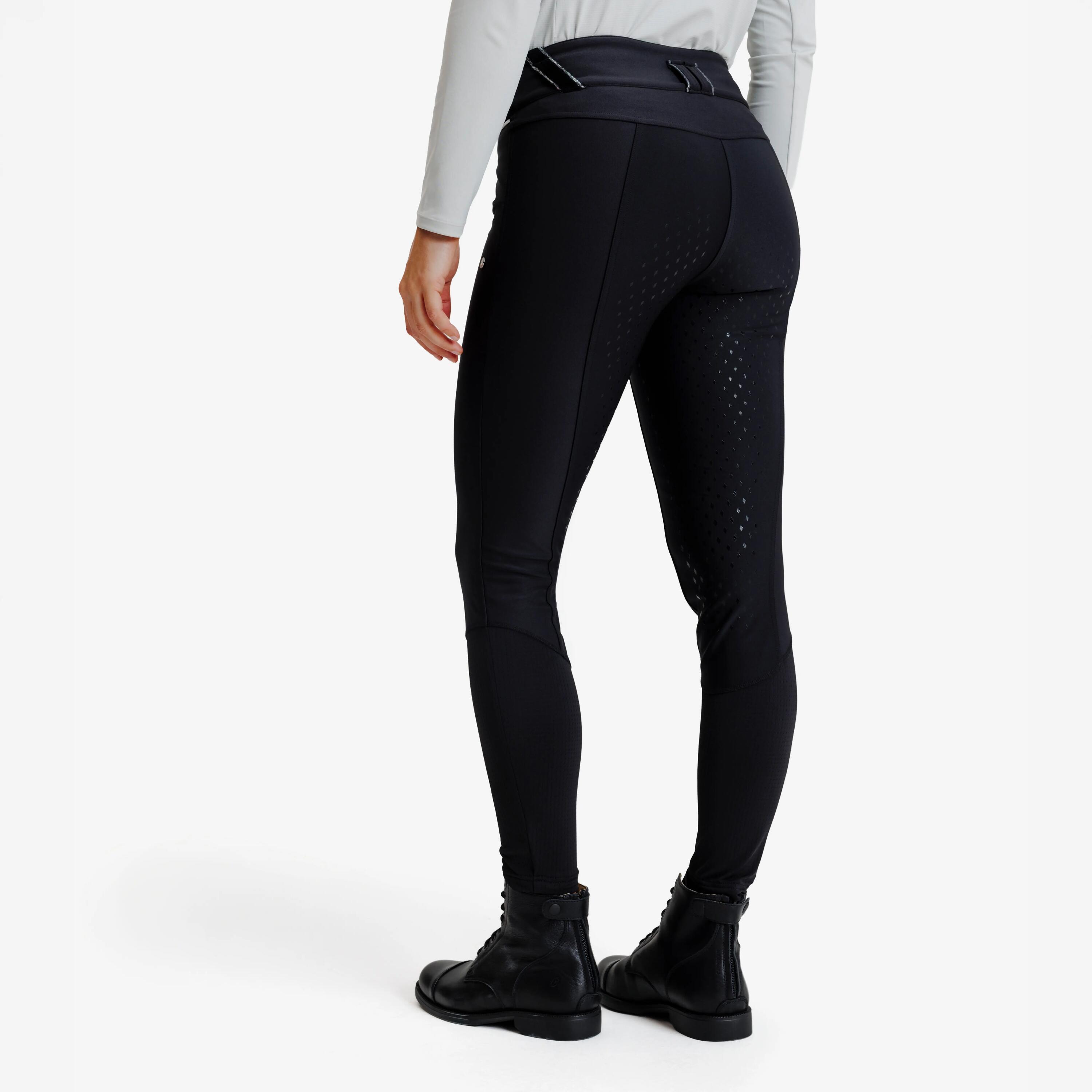 Calças de Equitação quentes Full Grip Mulher - Inverno 900 preto 5/12
