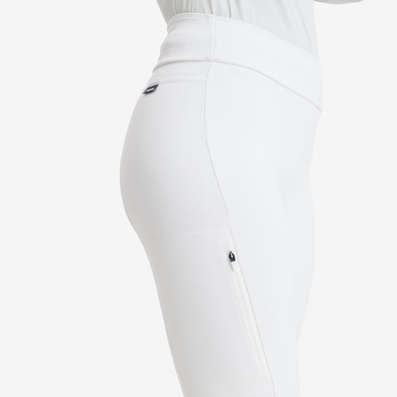 Pantalon concurs echitație 500 Fullgrip Alb Damă