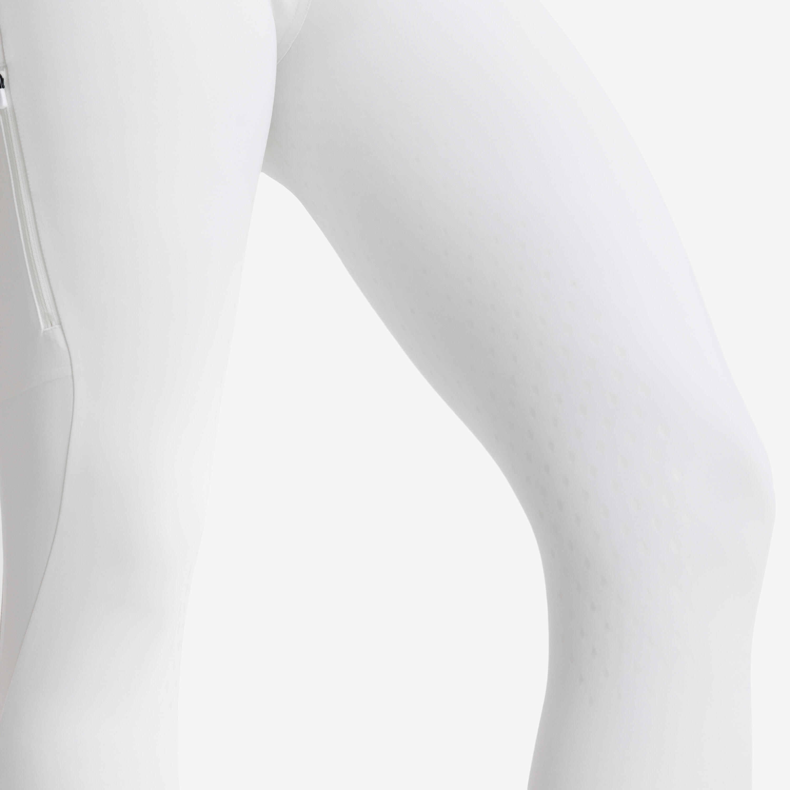 Turnierreitleggings 500 Full Grip Damen weiss 6/9