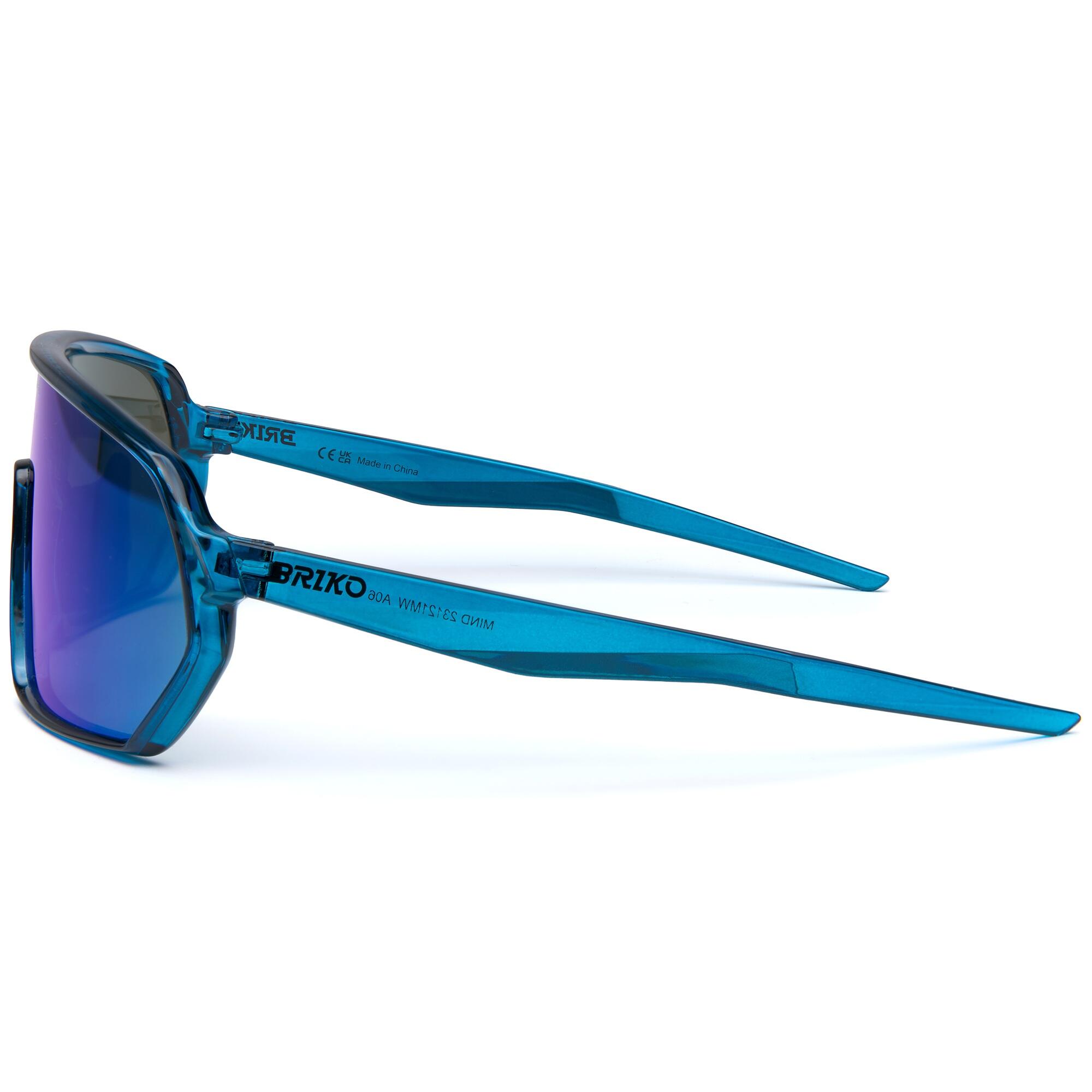 Occhiali da sole ciclismo Briko MIND REVO Crystal Blue Shiny blu 2/4