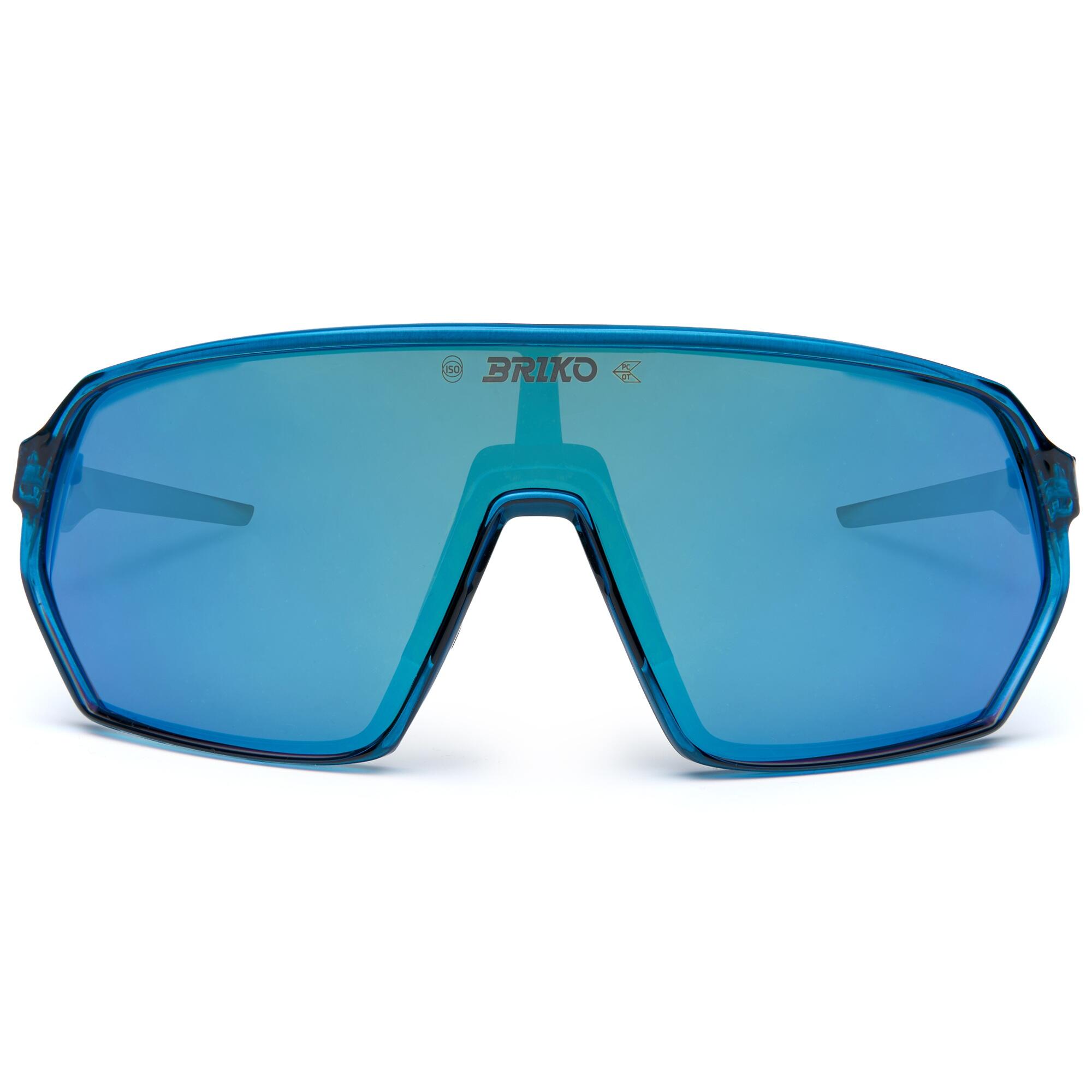 Occhiali da sole ciclismo Briko MIND REVO Crystal Blue Shiny blu 3/4