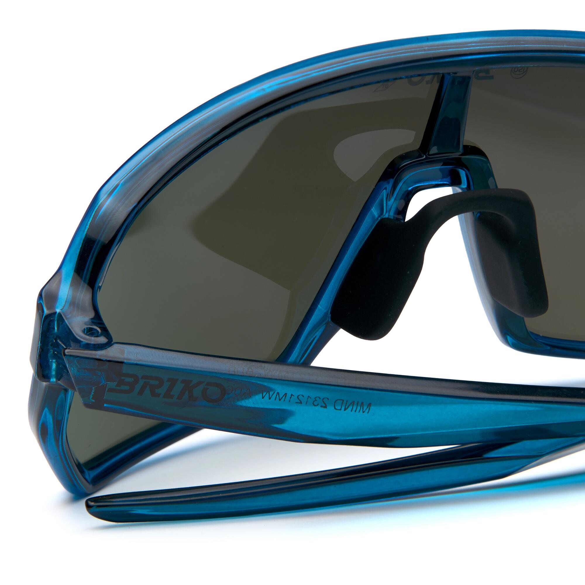 Occhiali da sole ciclismo Briko MIND REVO Crystal Blue Shiny blu 4/4