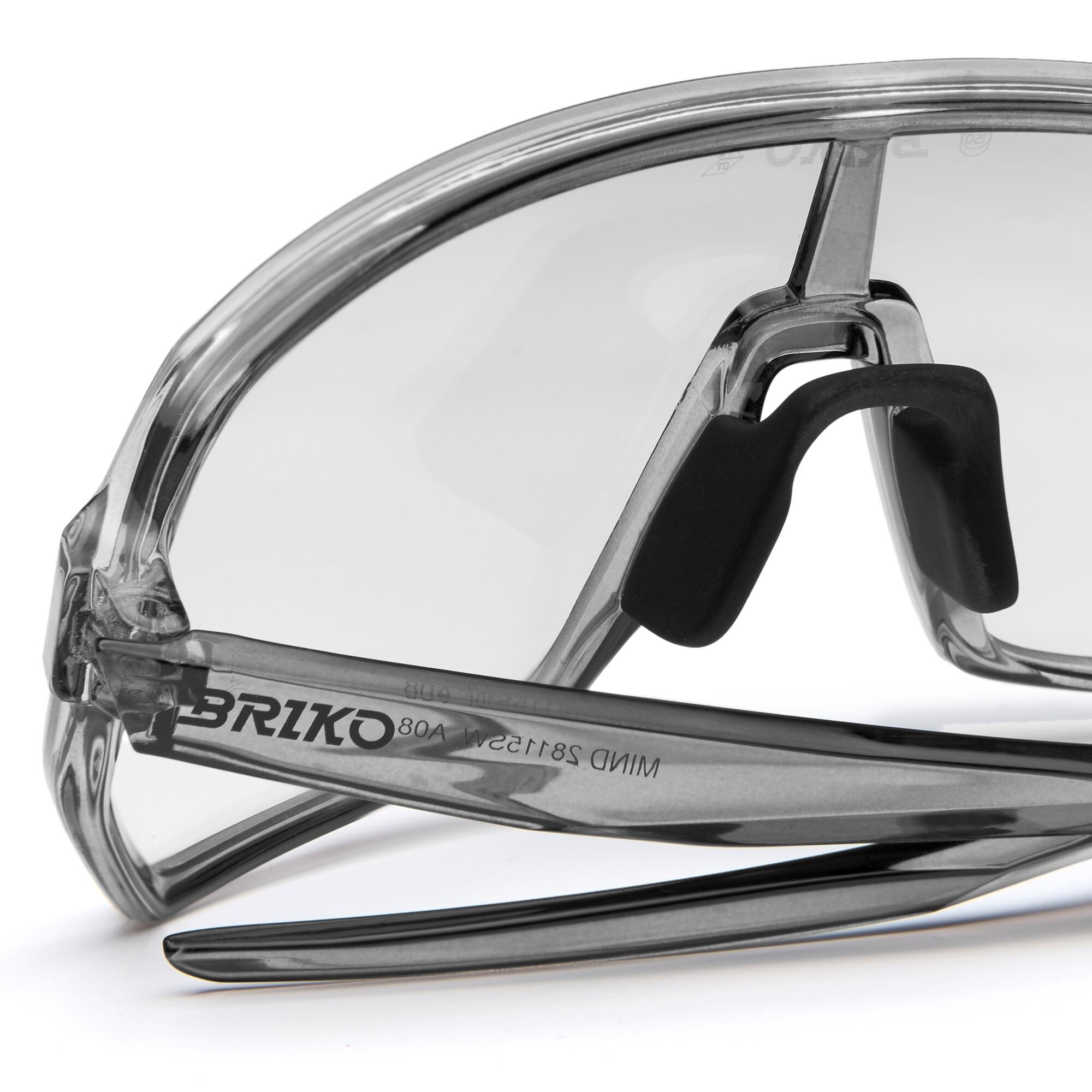 Occhiali da sole ciclismo Briko MIND REVO Fotocromatici Crystal Grey Shiny grigi 4/4
