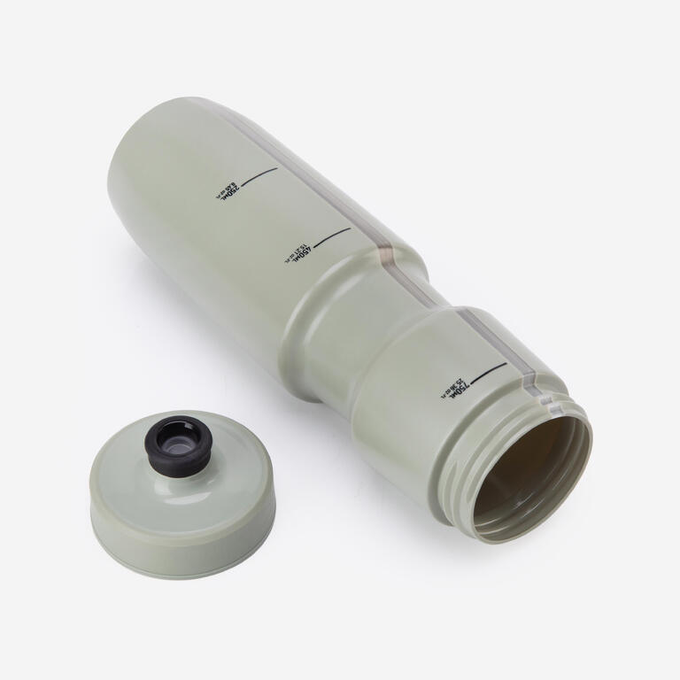 Khaki Van Rysel 800ml cycling water bottle with removable cap