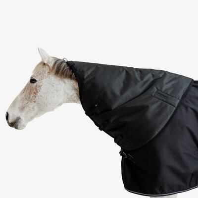 Waterdicht halsstuk paard 200 gram allweather zwart