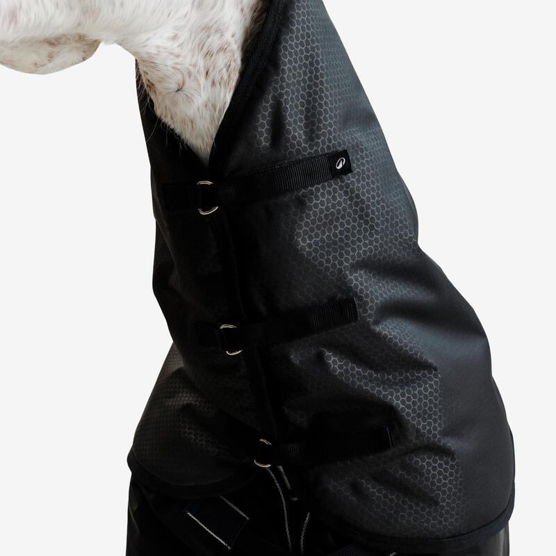 Protecţie gât Echitaţie impermeabilă Allweather 200 grame Negru Cal