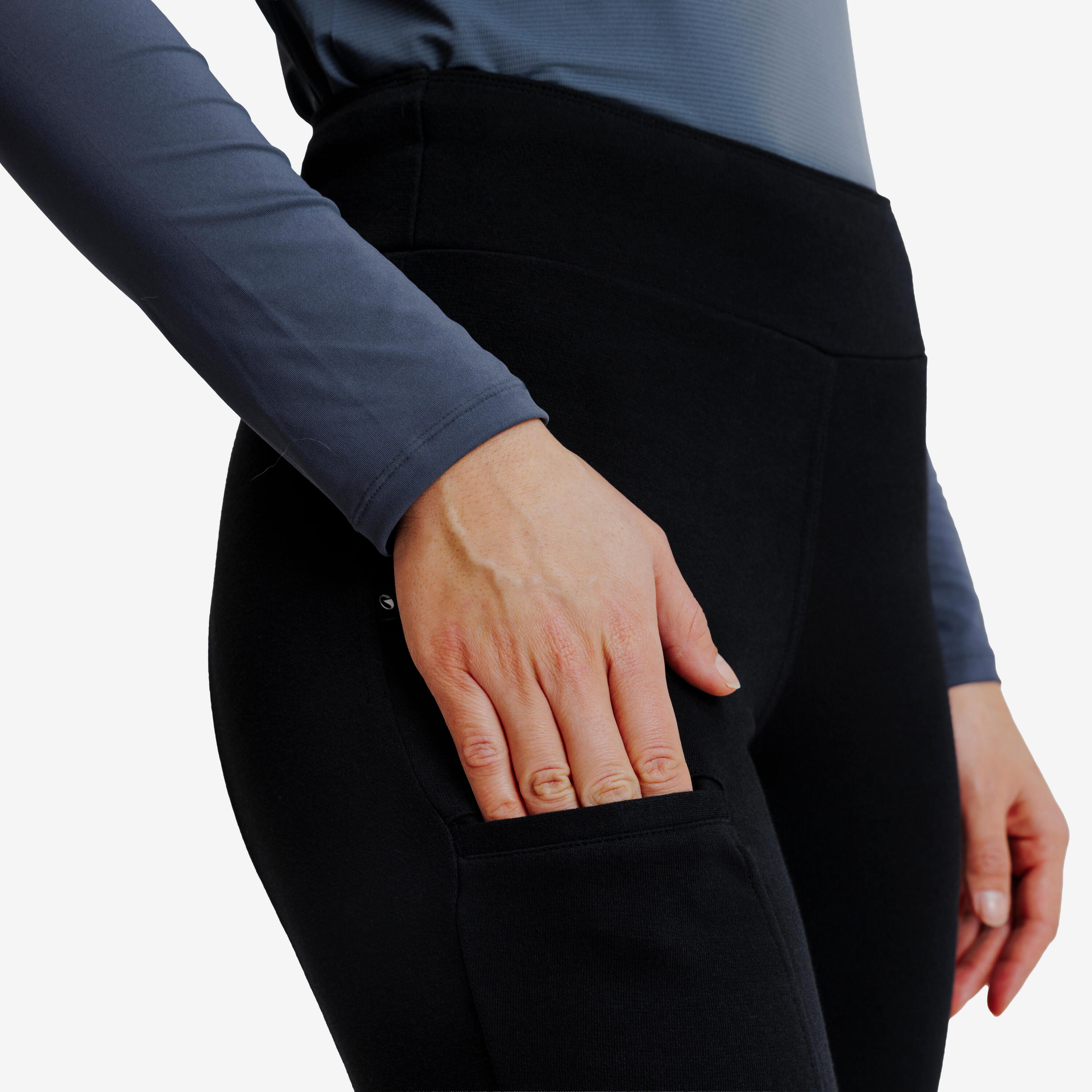 Reitleggings Damen - 100 schwarz 4/5