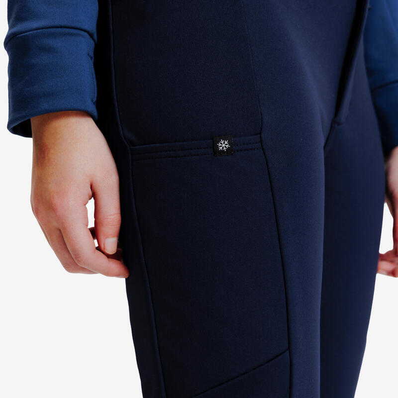 Pantalon călduros echitație Full Grip Iarnă Albastru Copii