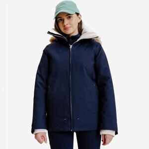 Chaqueta Equitación 500 Niños Azul Marino Cálida Impermeable