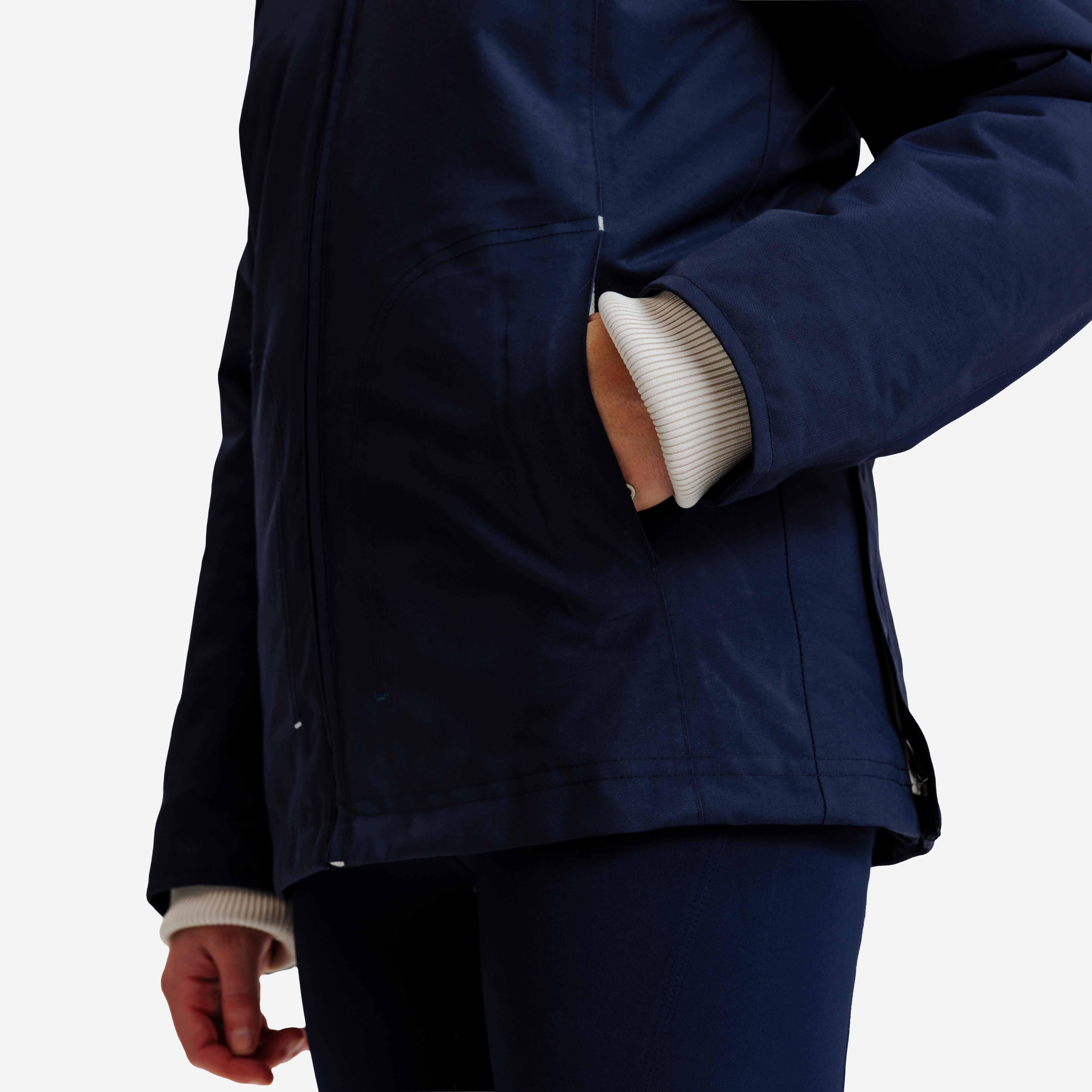 Parka d’équitation imperméable chaud enfant – 500 bleu - FOUGANZA