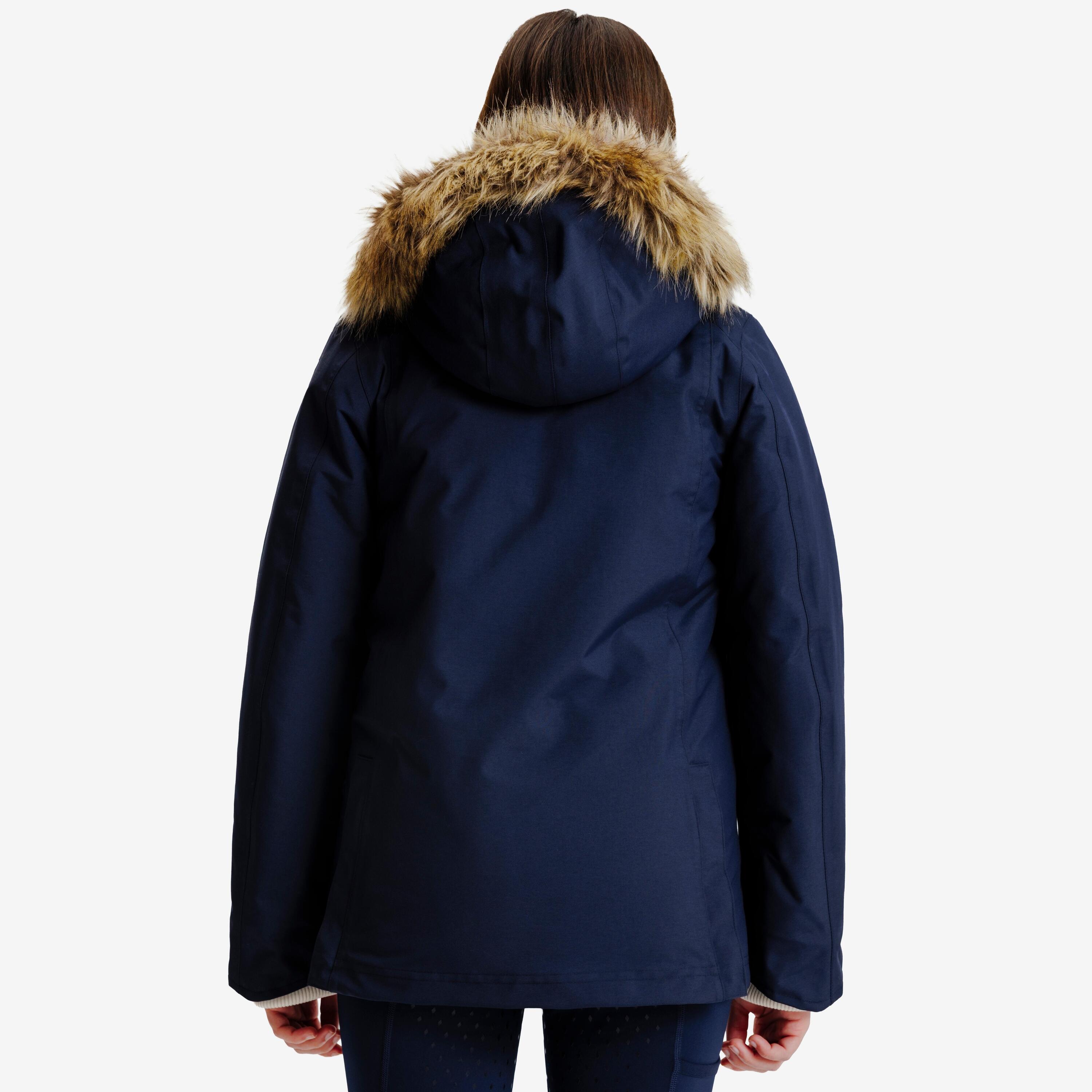 Parka d’équitation imperméable chaud enfant – 500 bleu 4/10