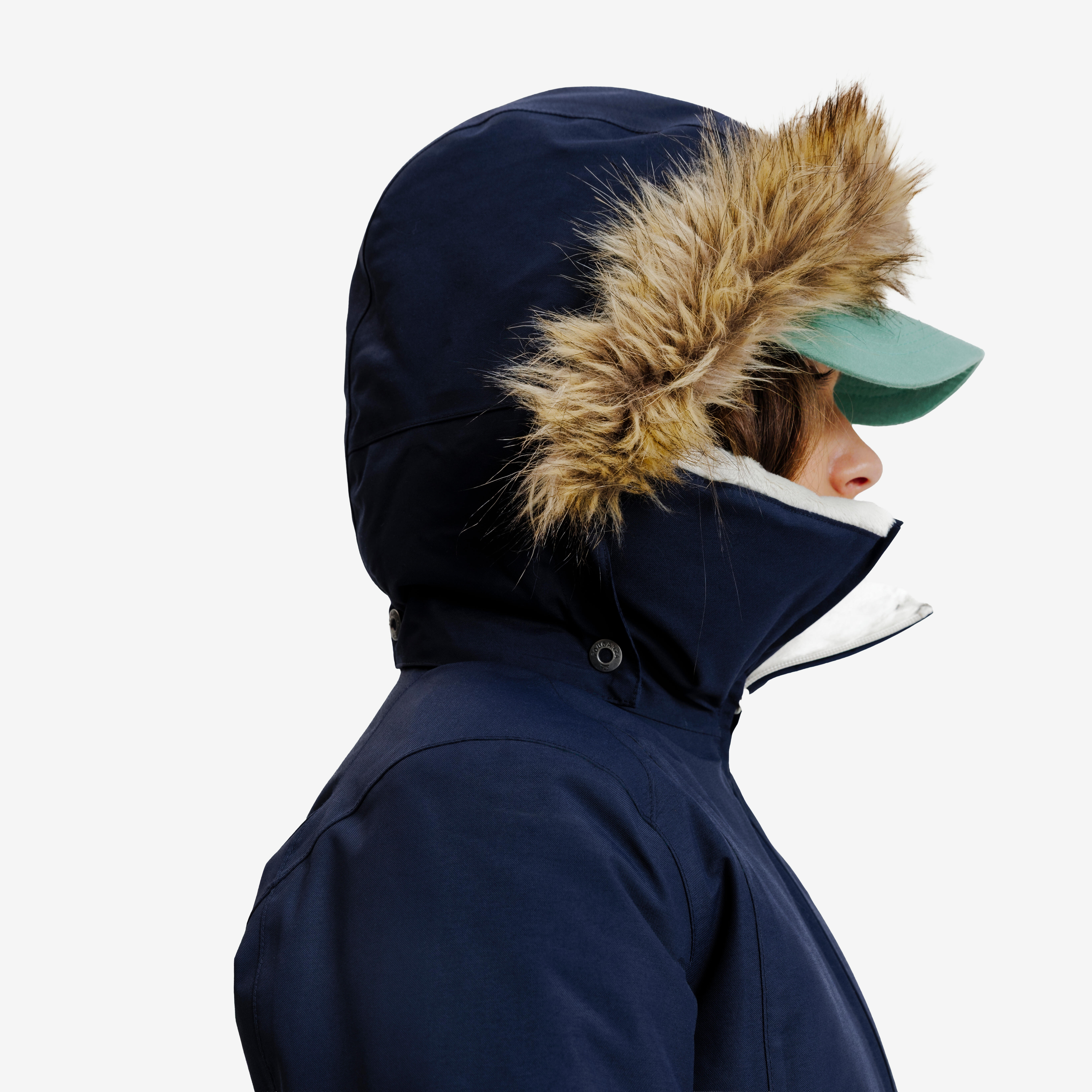 Parka d’équitation imperméable chaud enfant – 500 bleu - FOUGANZA