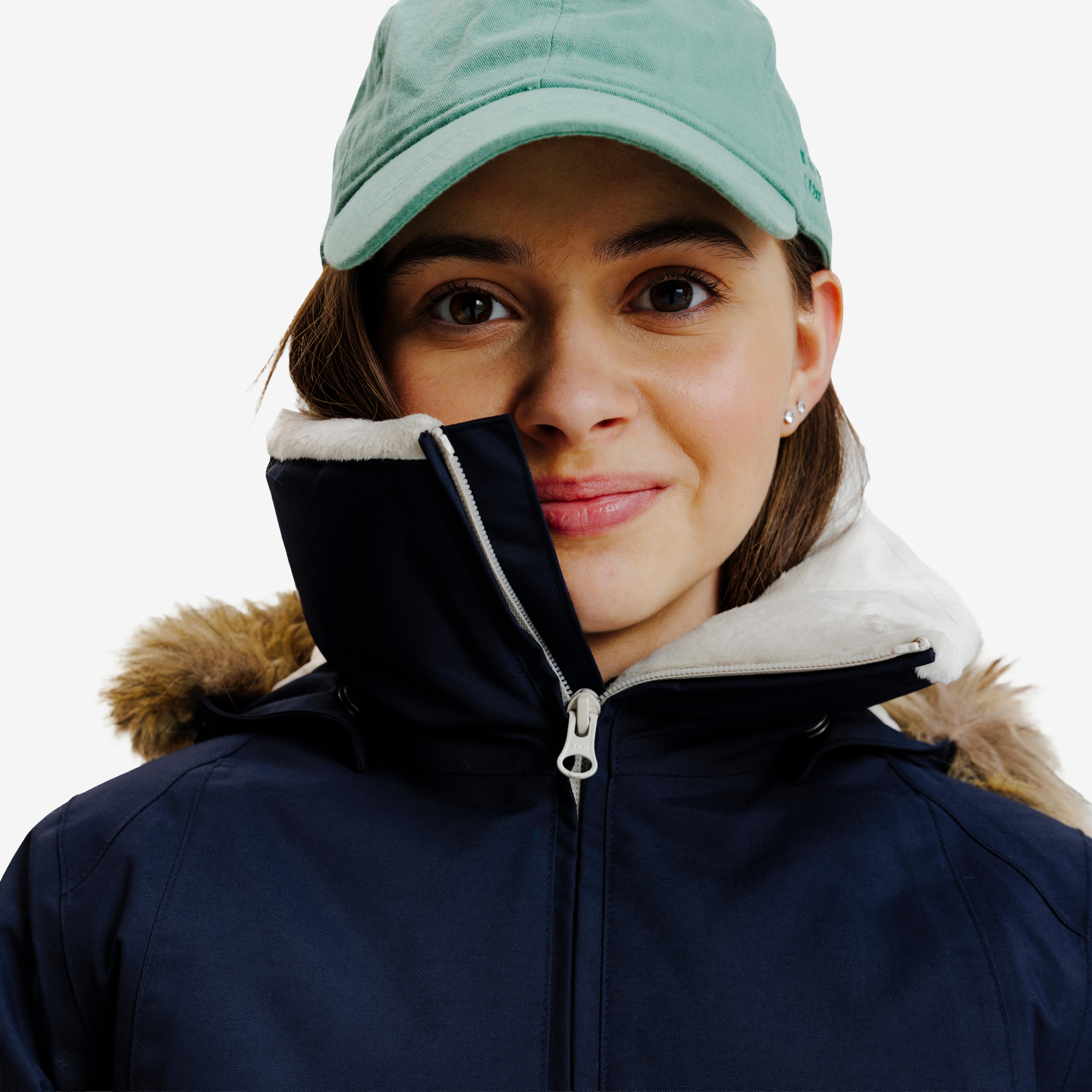 Parka d’équitation imperméable chaud enfant – 500 bleu - FOUGANZA