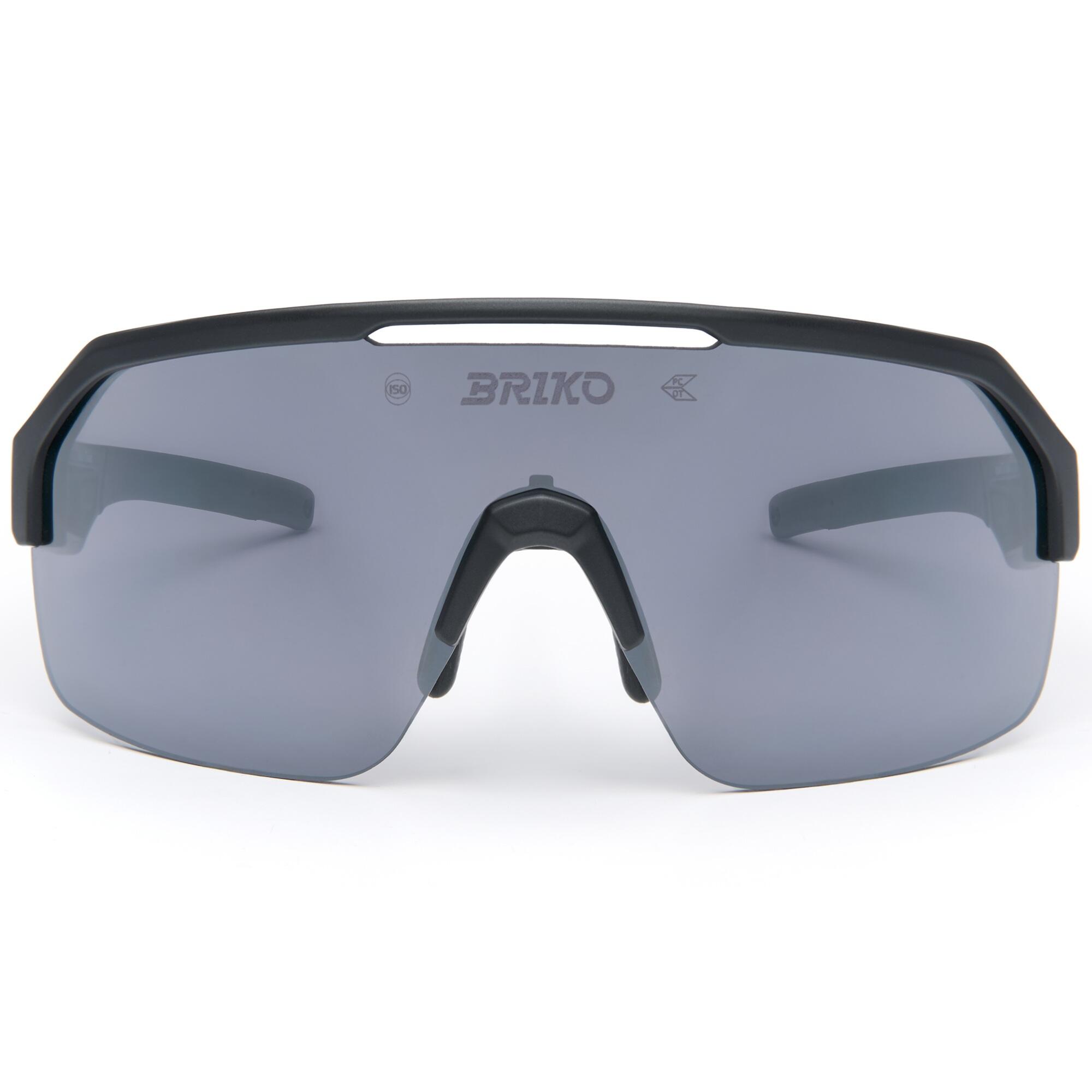 Occhiali da sole ciclismo Briko Load Black Metallic Optical Adapter neri 5/5