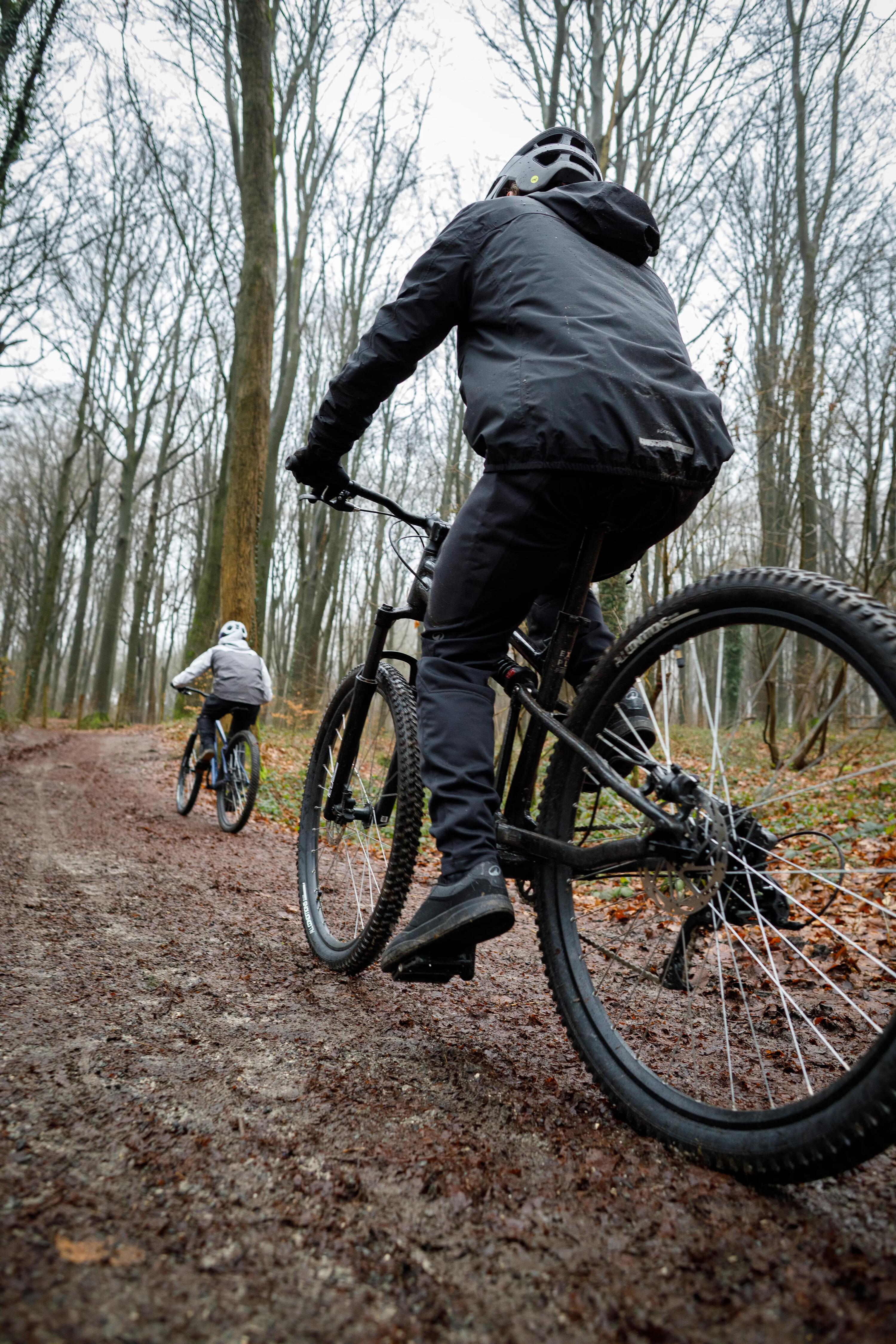 Fahrrad Regenjacke langarm MTB kompakt 500 schwarz  10/19
