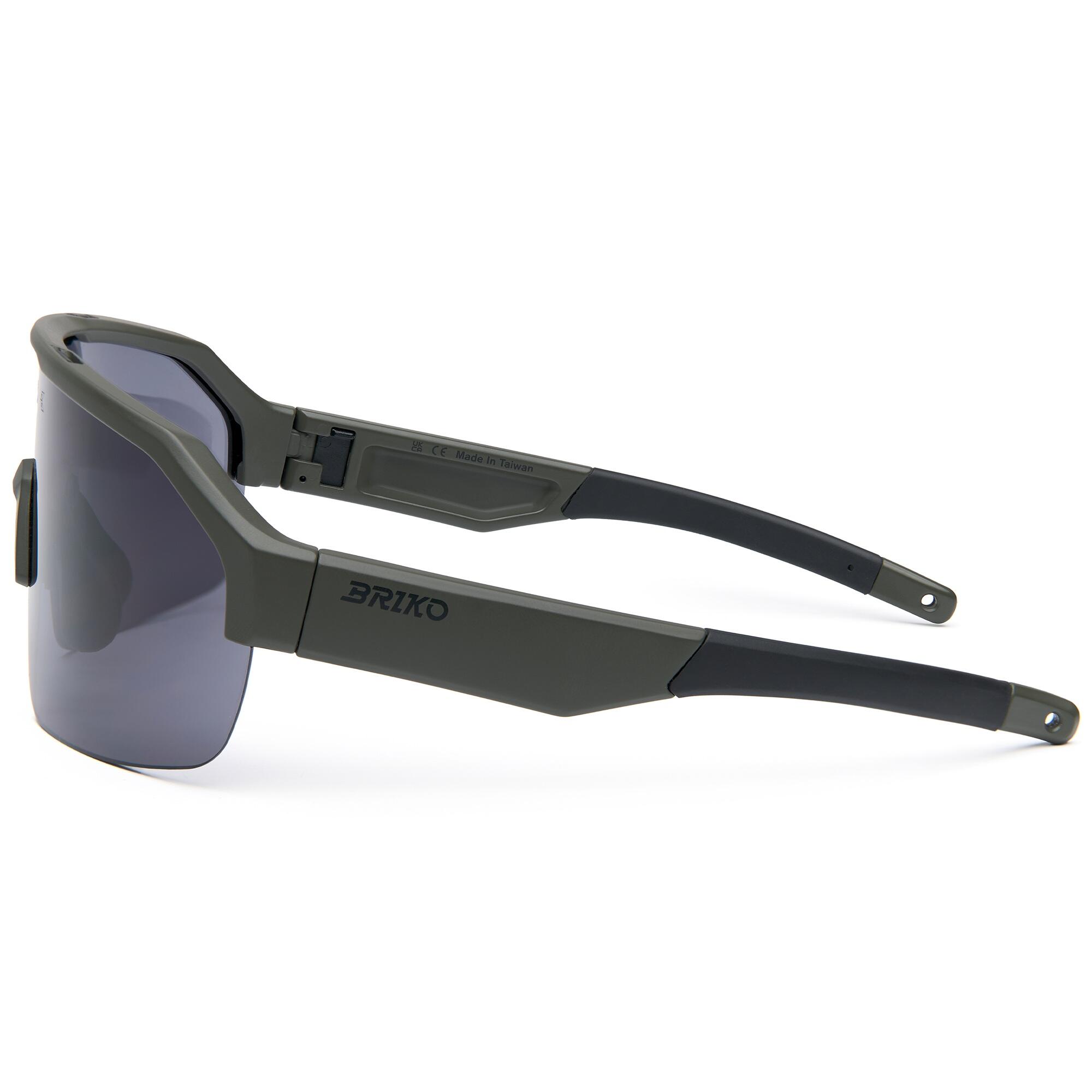 Occhiali da sole ciclismo Briko Load Green military verdi 3/4