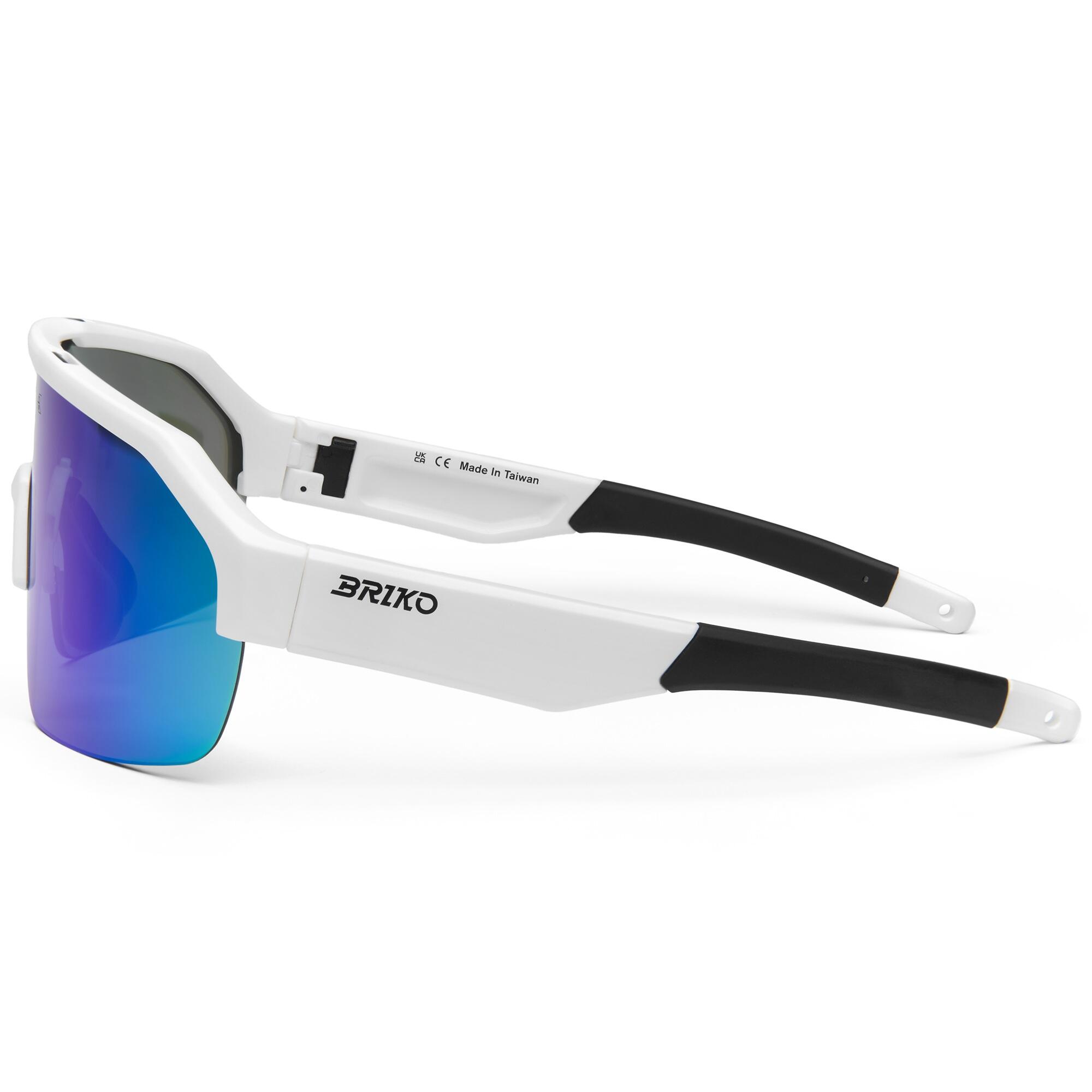Occhiali da sole ciclismo Briko Load Revo White bianchi 3/4