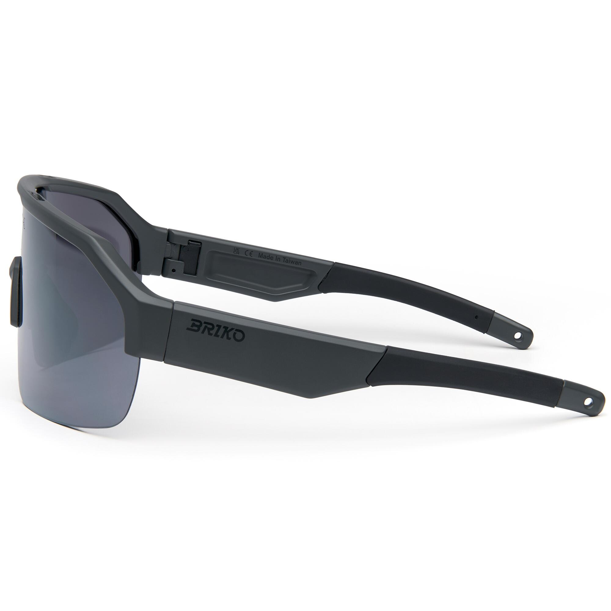 Occhiali da sole ciclismo Briko Load Revo Gray grigi 3/4