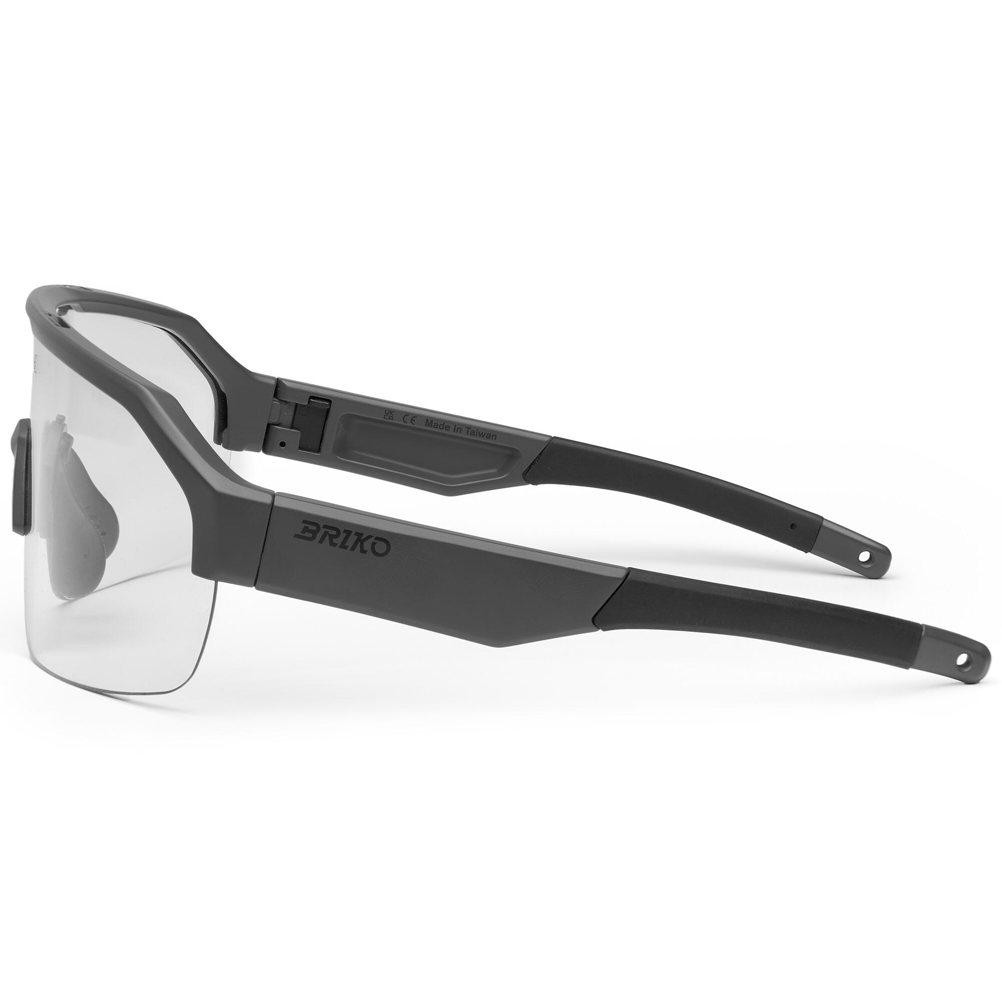 Occhiali da sole ciclismo Briko Load Gray fotocromatici grigi 3/4
