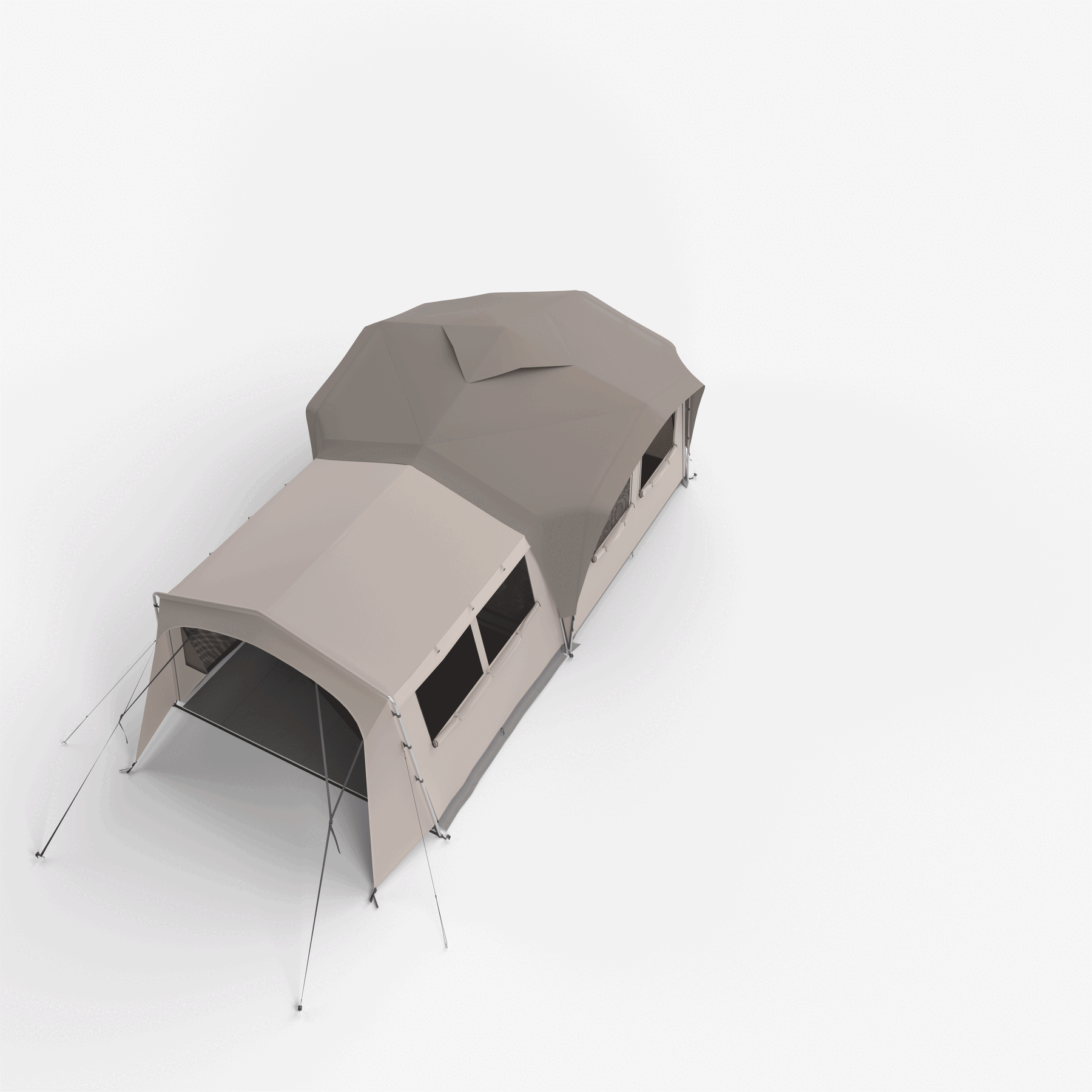 rapar e rapariga a montarem uma tenda de trekking decathlon