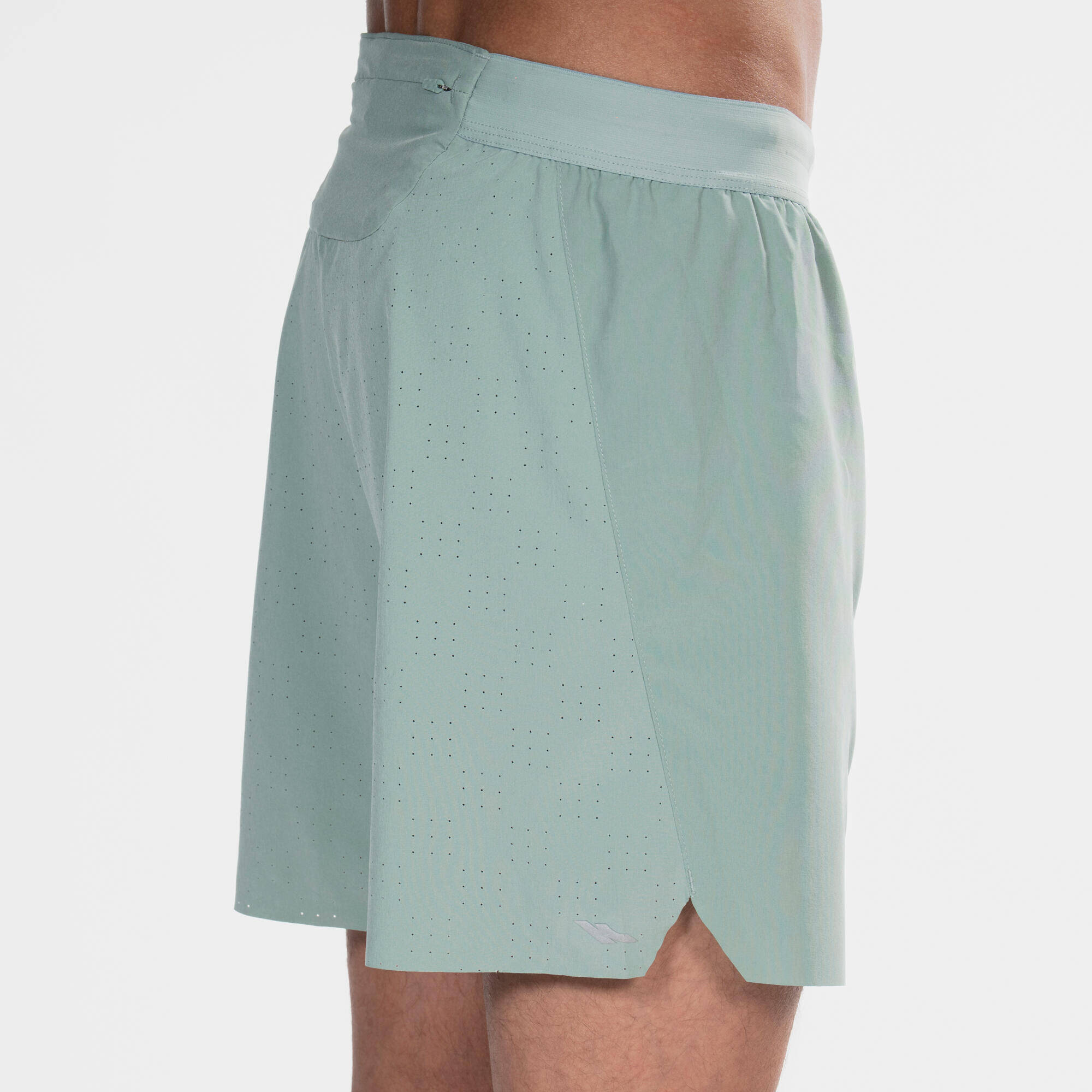Men's running shorts - KIPRUN Run 500 Comfort - Frozen green -  5