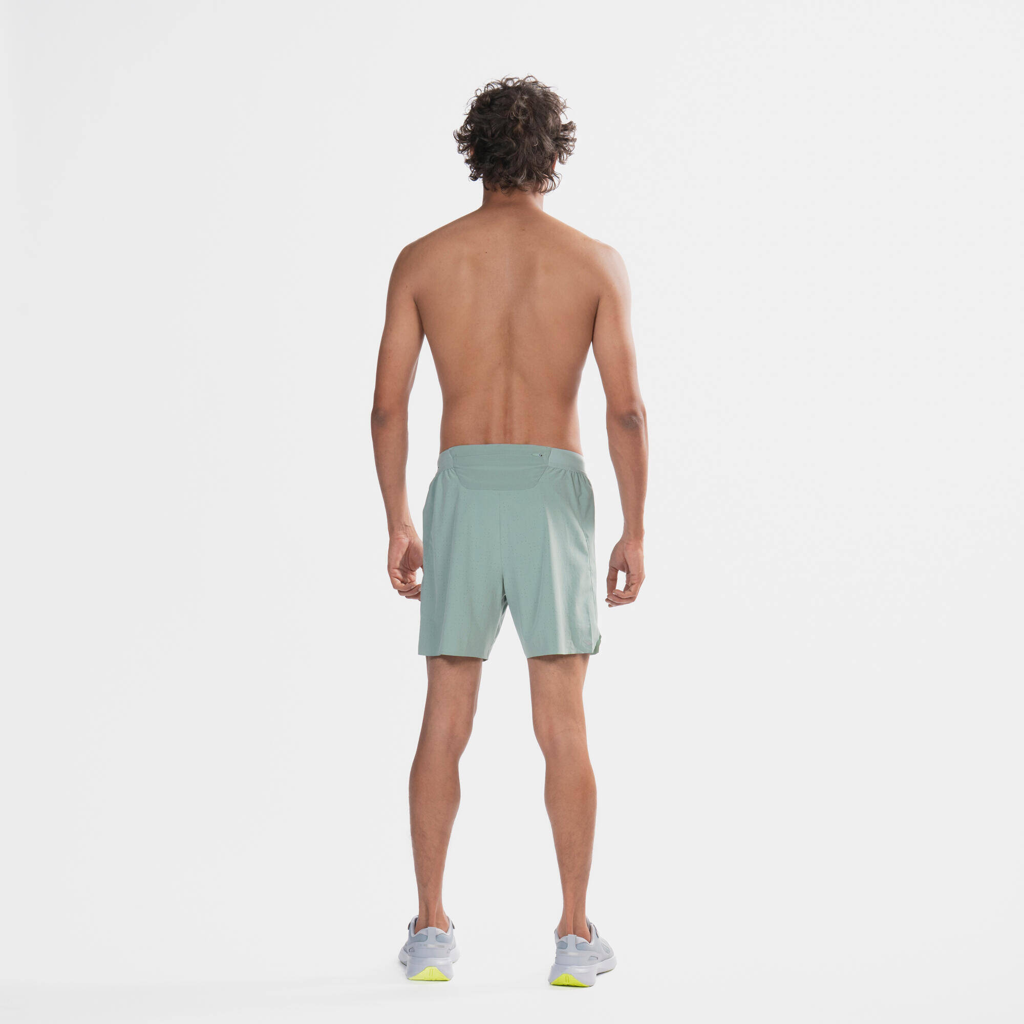 Men's running shorts - KIPRUN Run 500 Comfort - Frozen green -  4