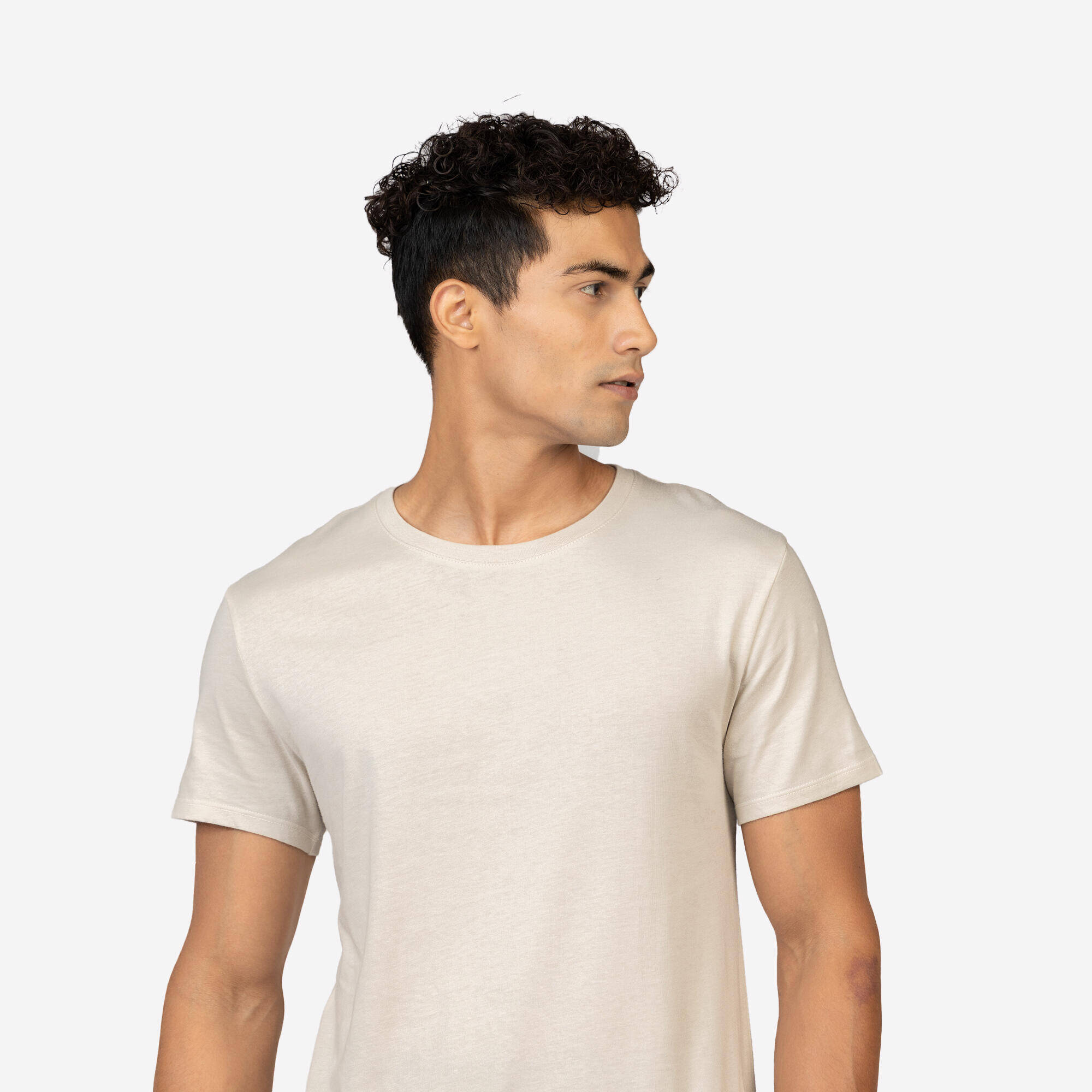 Men's Fitness Cotton T-Shirt 100 Sportee - Green -  4